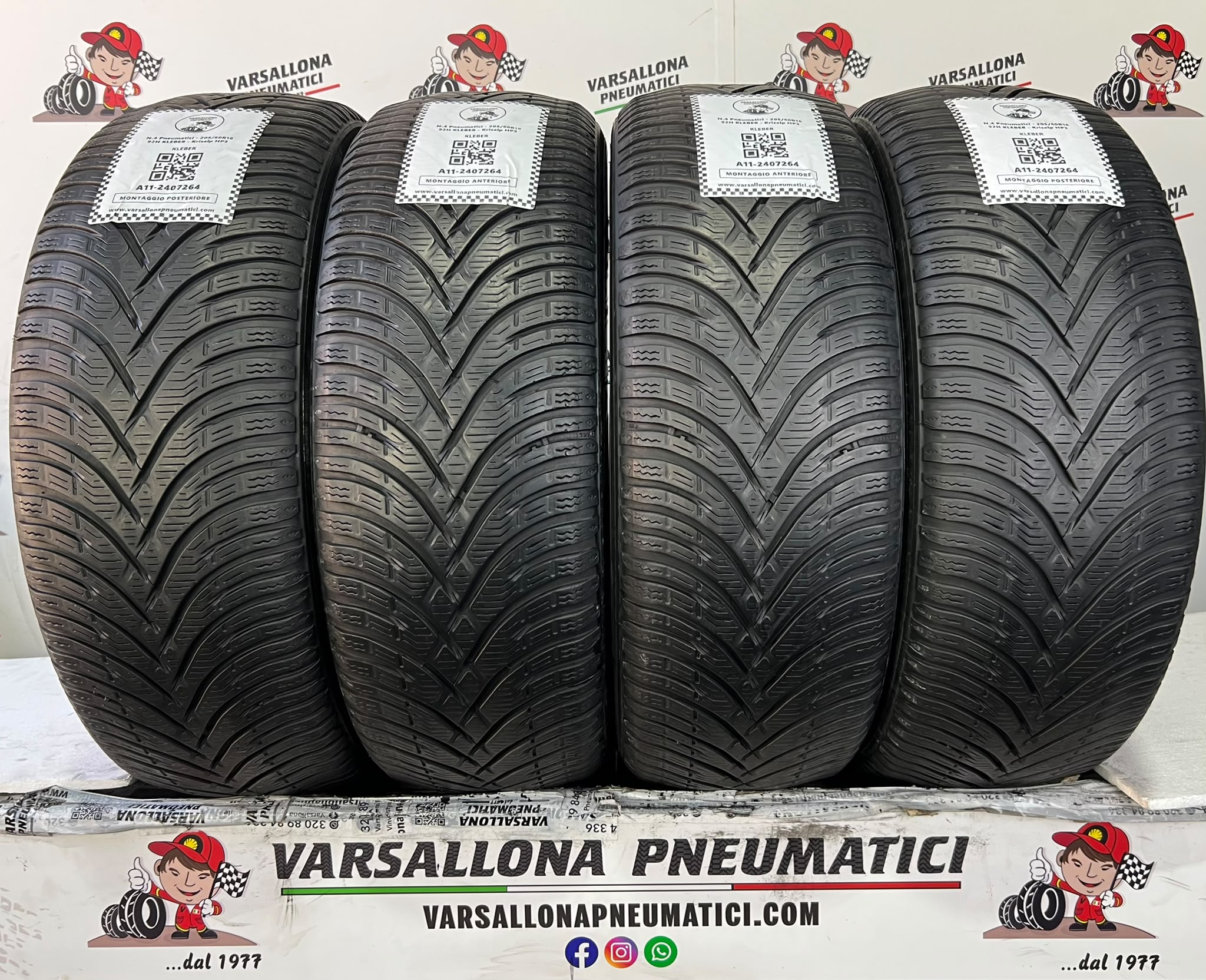 N.4 Pneumatici - 205/60R16 92H KLEBER - Krisalp HP3