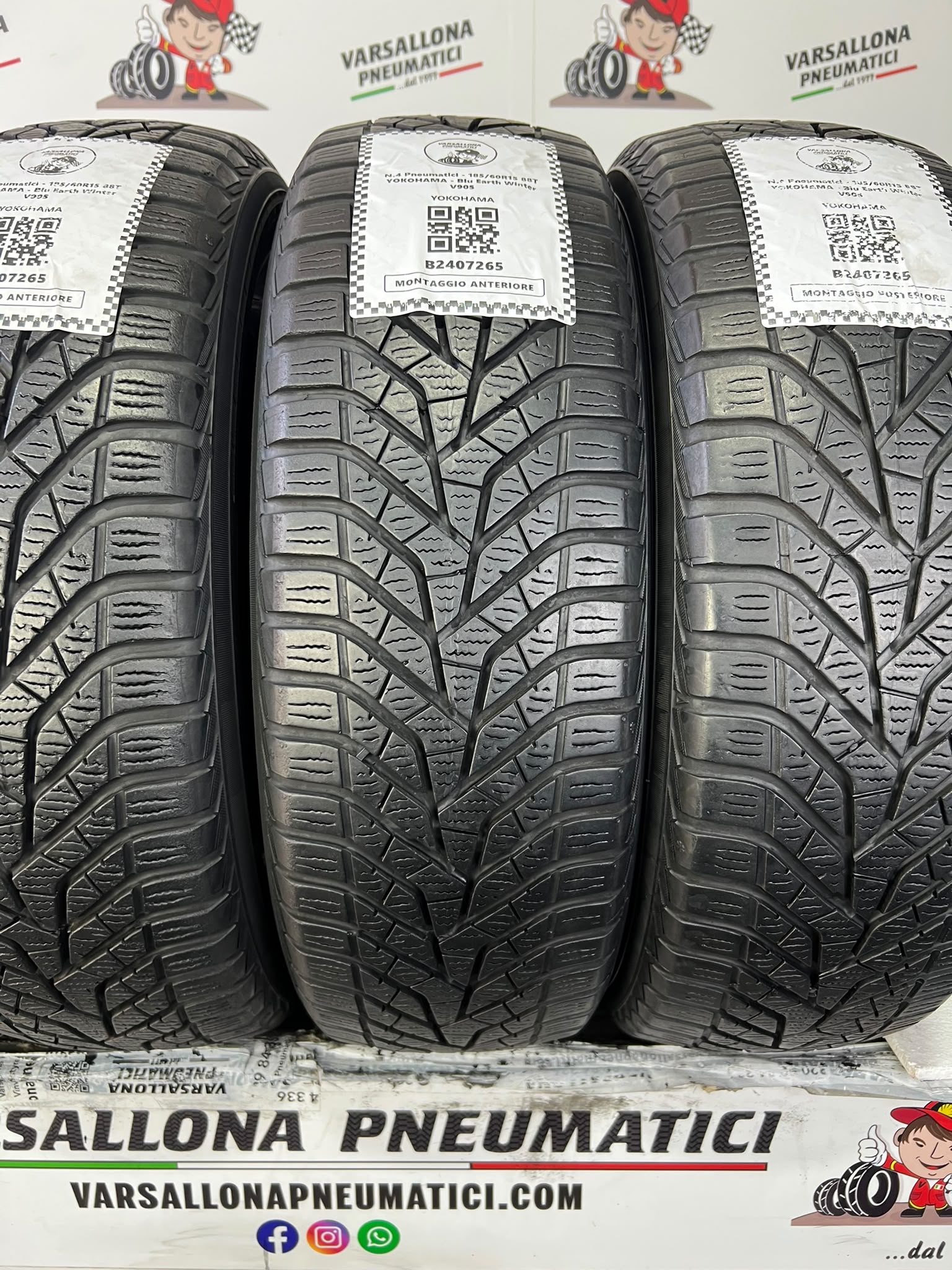 N.4 Pneumatici - 185/60R15 88T YOKOHAMA - BluEarth Winter V905 - immagine 2