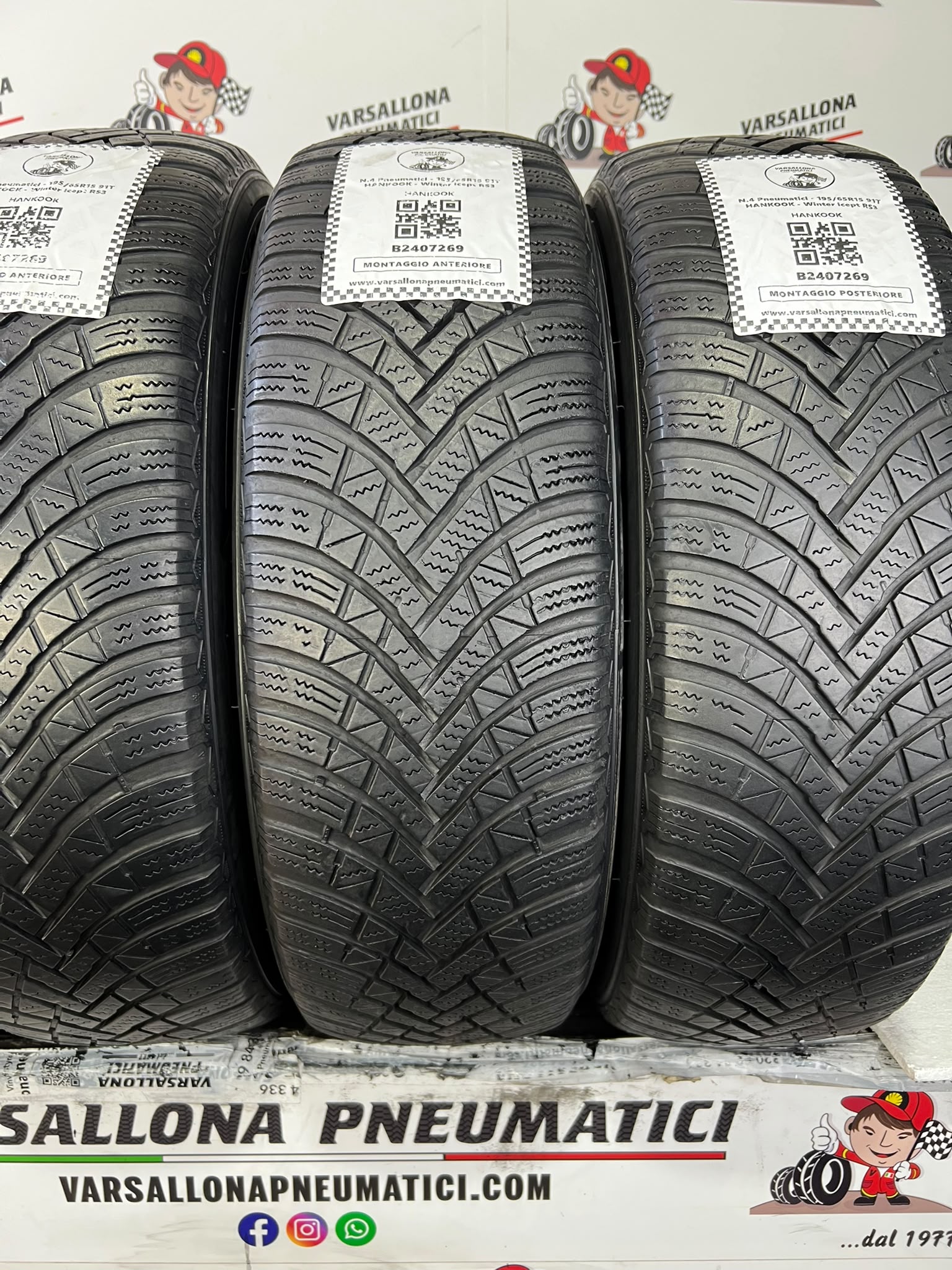 N.4 Pneumatici - 195/65R15 91T HANKOOK - Winter icept RS3 - immagine 2