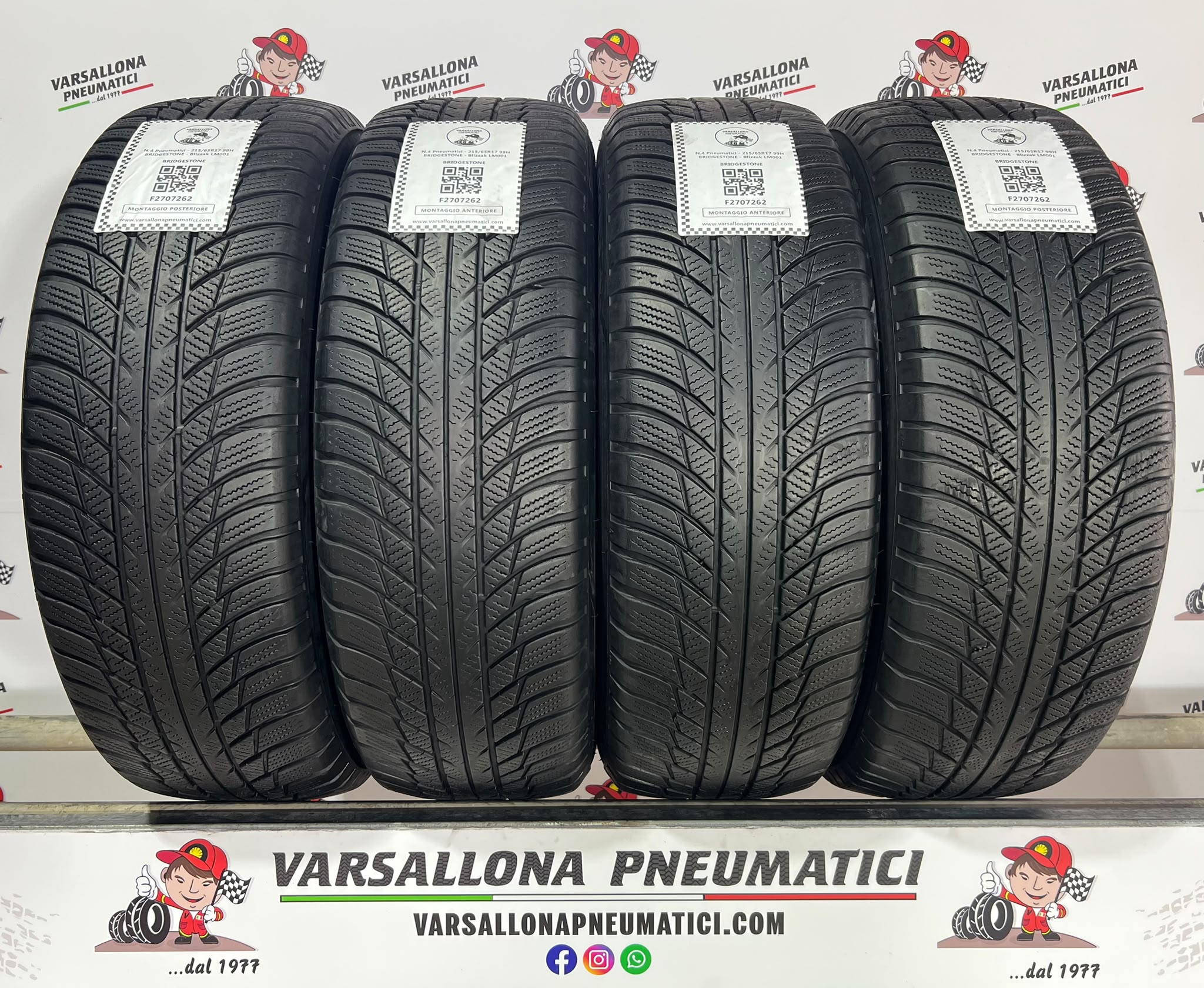N.4 Pneumatici - 215/65R17 99H BRIDGESTONE - Blizzak LM001