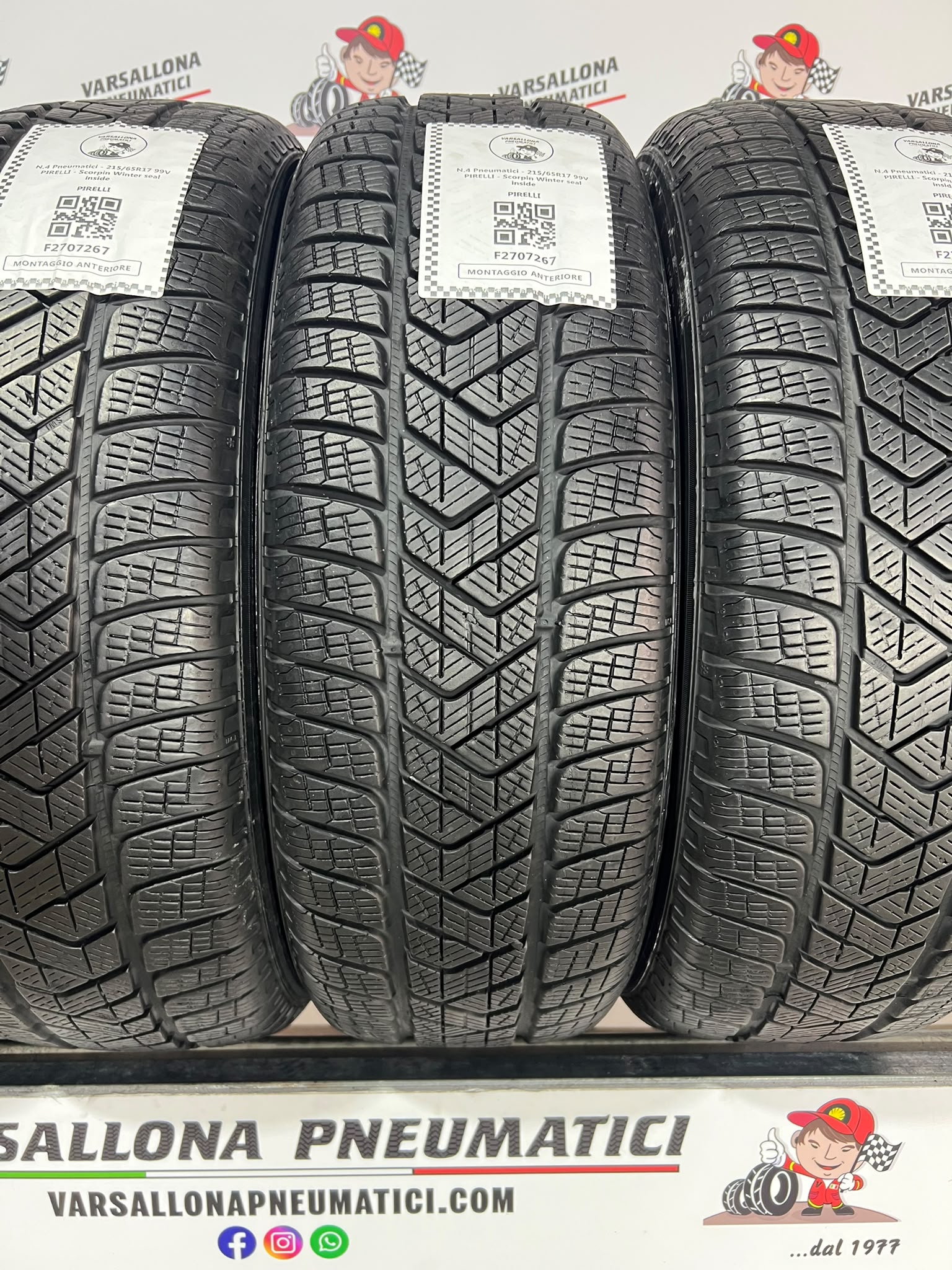 N.4 Pneumatici - 215/65R17 99V PIRELLI - Scorpin Winter Seal inside - immagine 2
