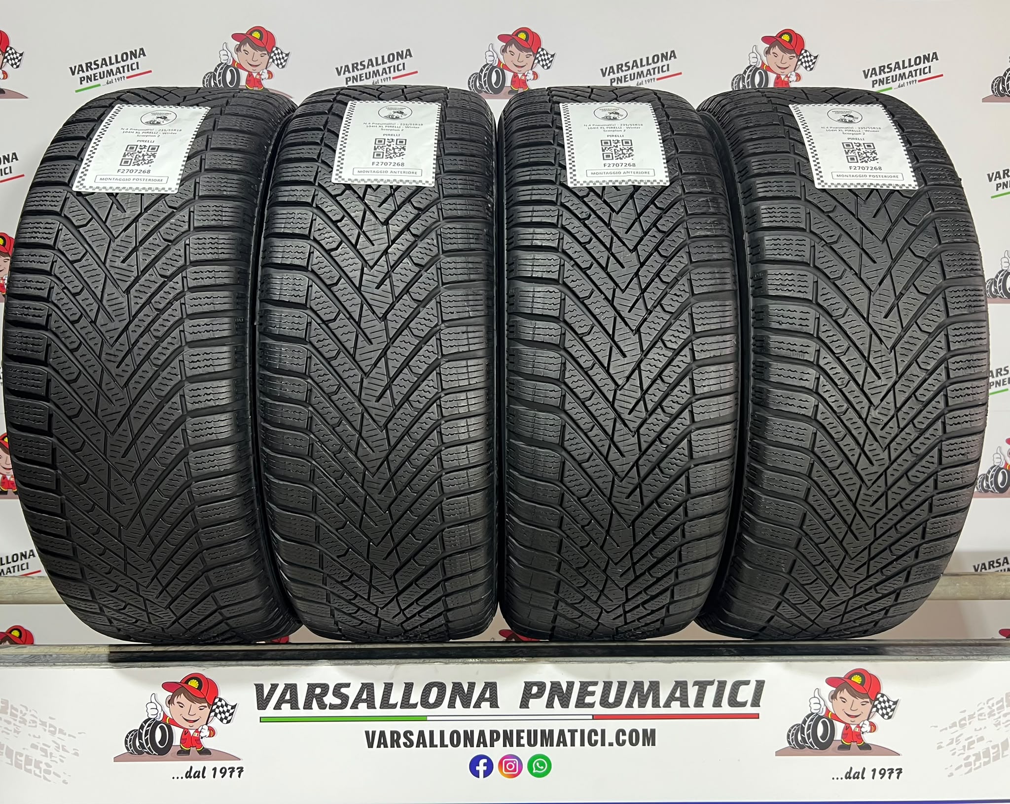 N.4 Pneumatici - 235/55R18 104H XL PIRELLI - Winter Scorpion 2