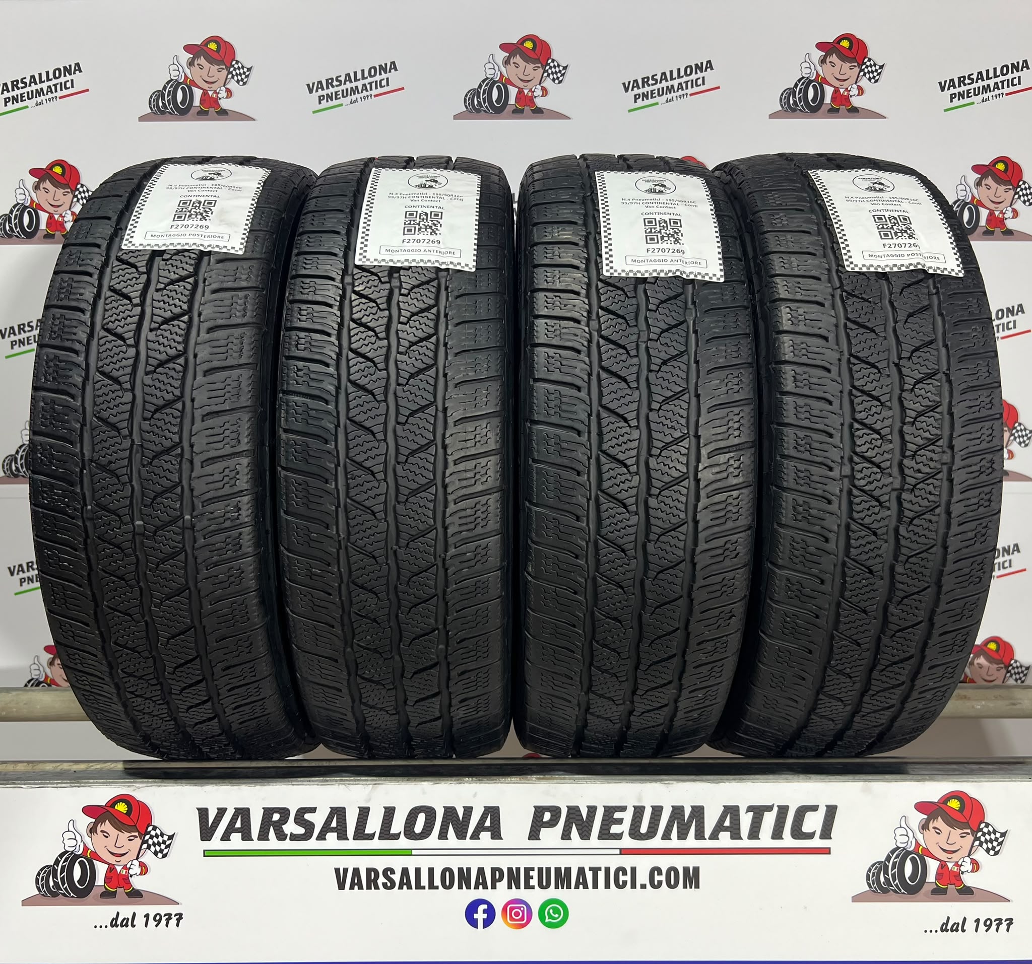 N.4 Pneumatici - 195/60R16C 99/97H CONTINENTAL - Conti Van Contact