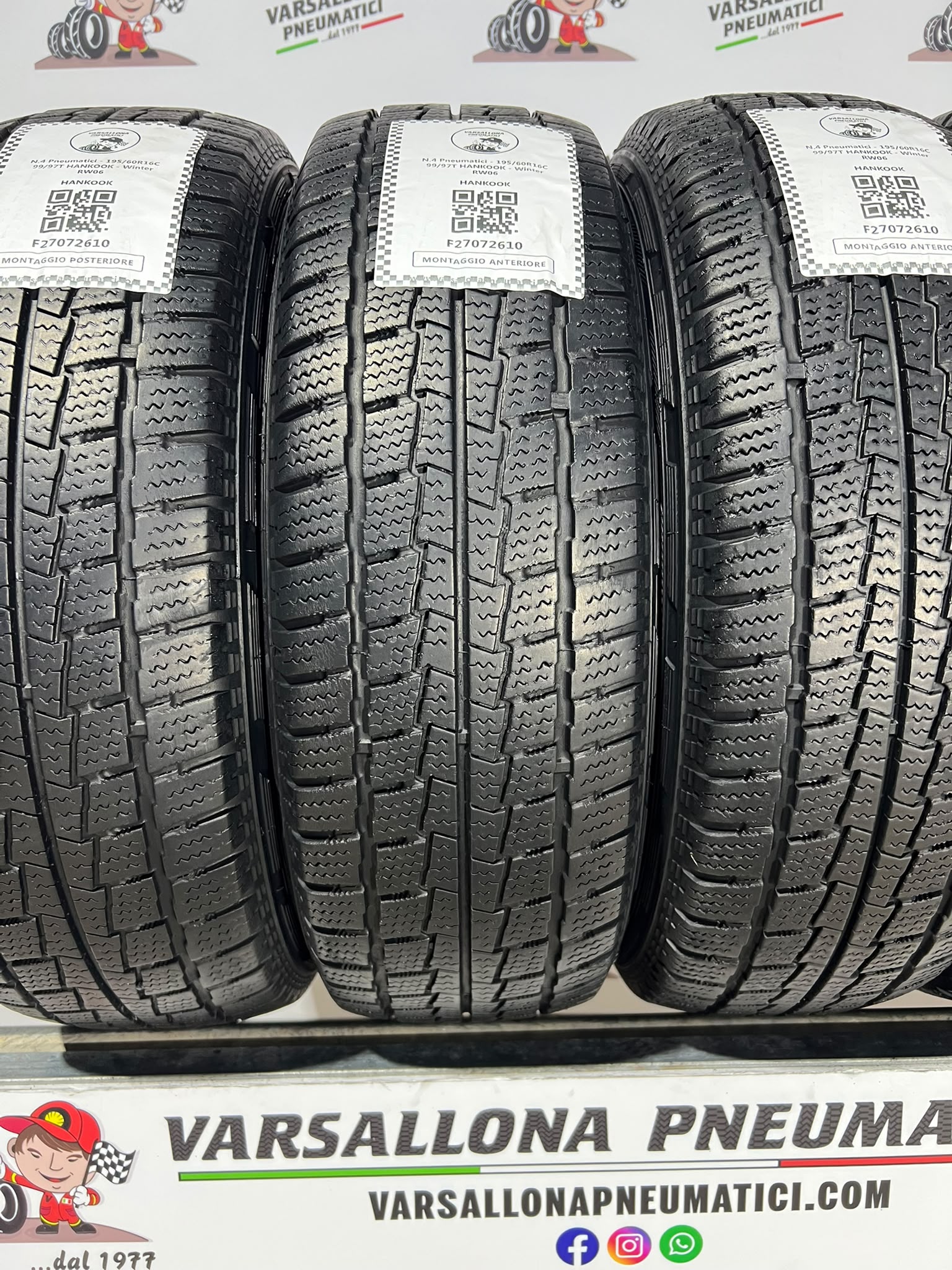 N.4 Pneumatici - 195/60R16C 99/97T HANKOOK - Winter RW06 - immagine 2