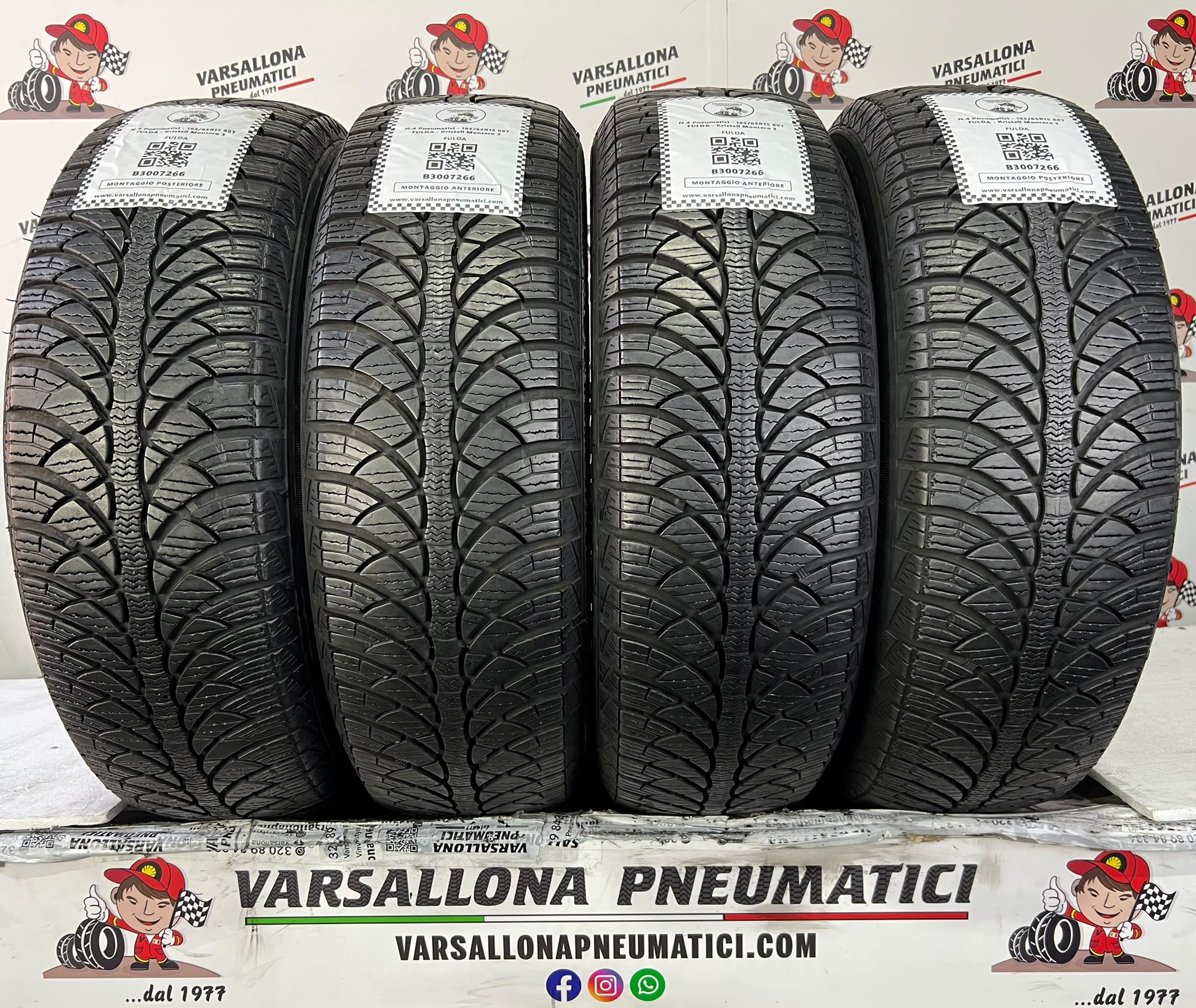 N.4 Pneumatici - 185/65R15 88T FULDA - Kristall Montero 3