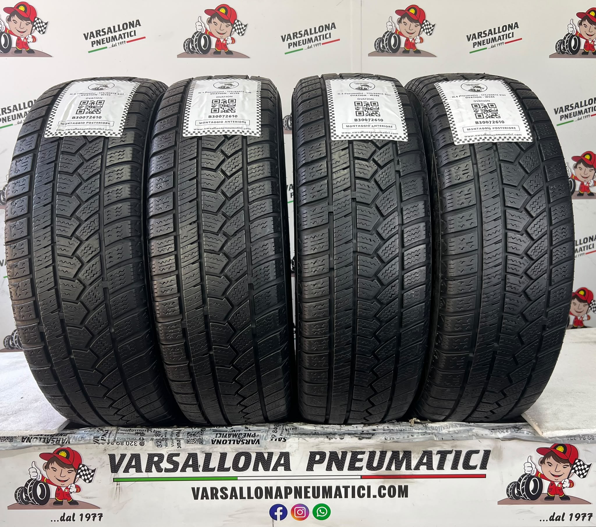 N.4 Pneumatici - 175/60R15 81H OVATION - W586