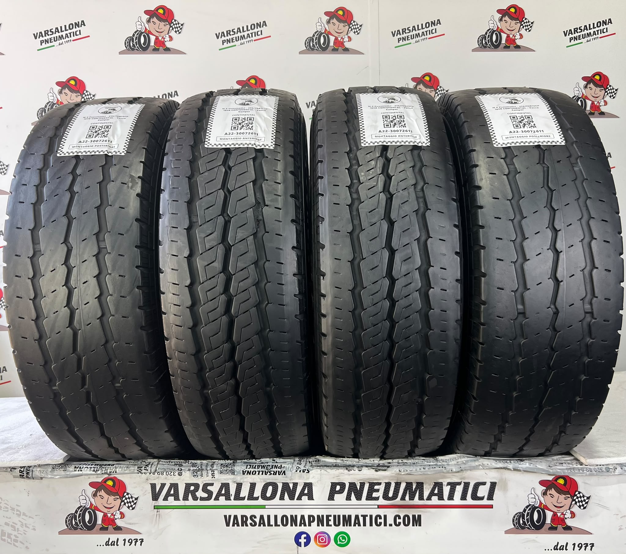 N.4 Pneumatici - 215/70R15CP 109R CONTINENTAL - Vanco Camper