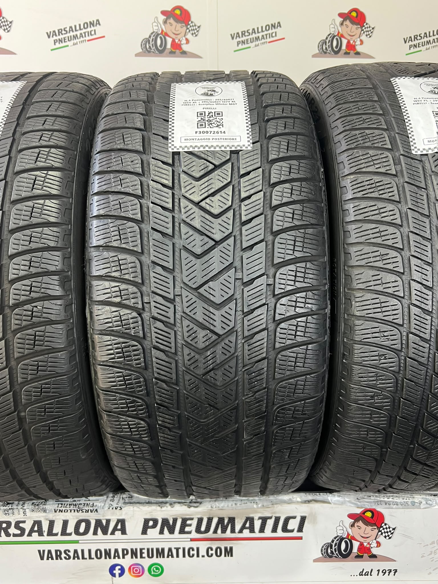 N.4 Pneumatici - 265/40R21 105V XL + 295/35R21 107V XL PIRELLI - Scorpion Winter MGT - immagine 2