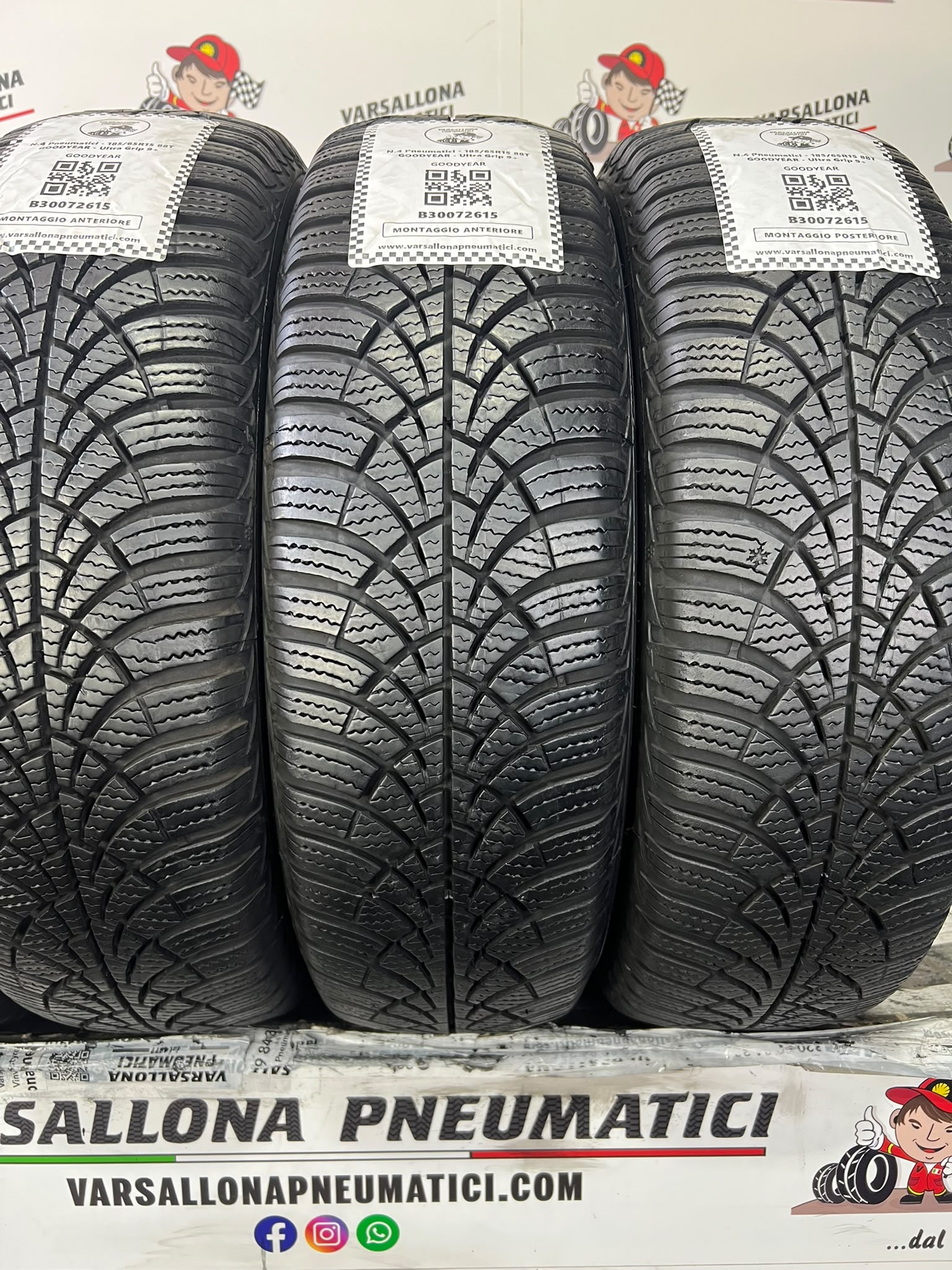 N.4 Pneumatici - 185/65R15 88T GOODYEAR - Ultra Grip 9+ - immagine 2