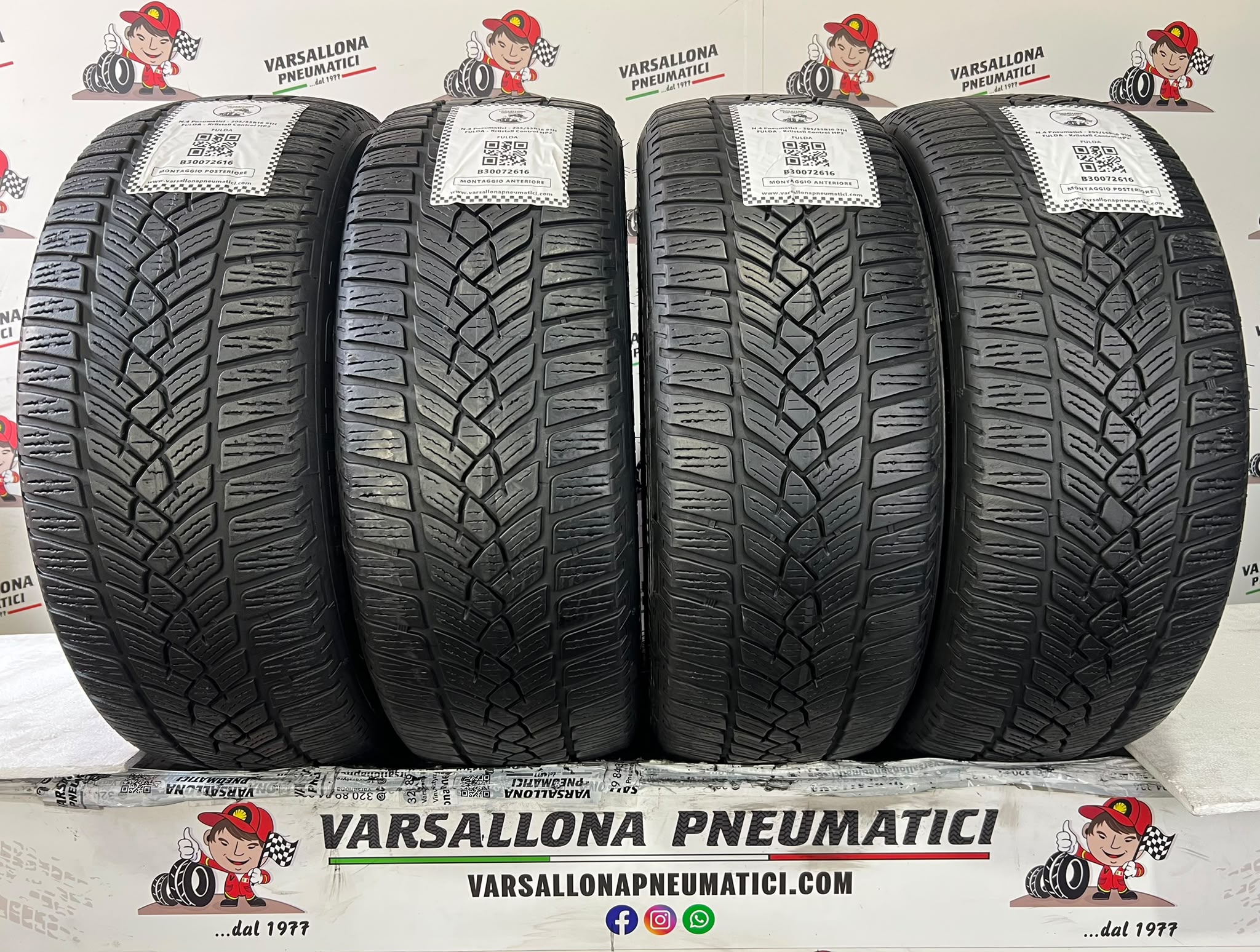 N.4 Pneumatici - 205/55R16 91H FULDA - Kriistall Control HP2