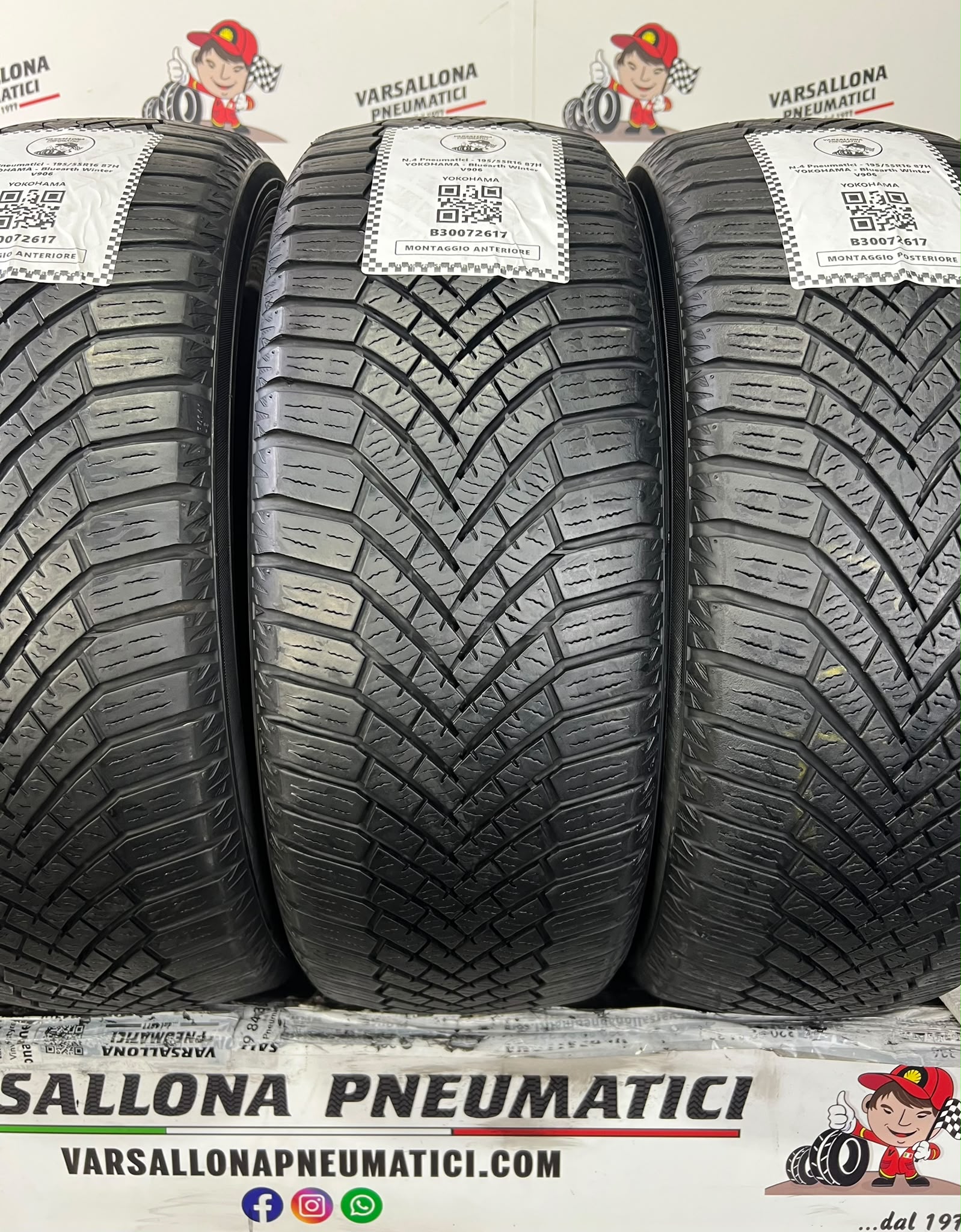 N.4 Pneumatici - 195/55R16 87H YOKOHAMA - Bluearth Winter V906 - immagine 2