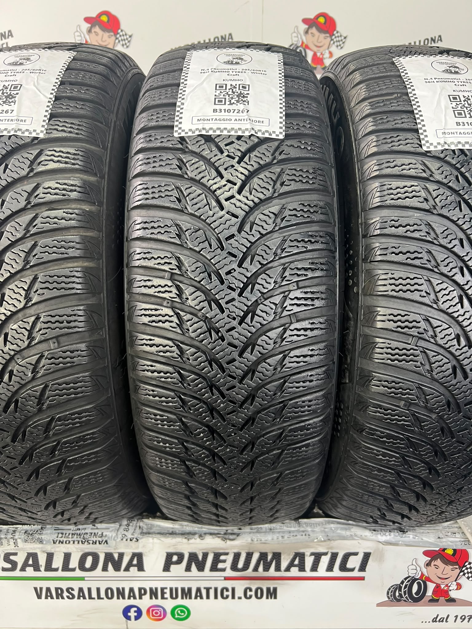 N.4 Pneumatici - 205/60R16 96H XL KUMHO TYRES - Winter Craft - immagine 2
