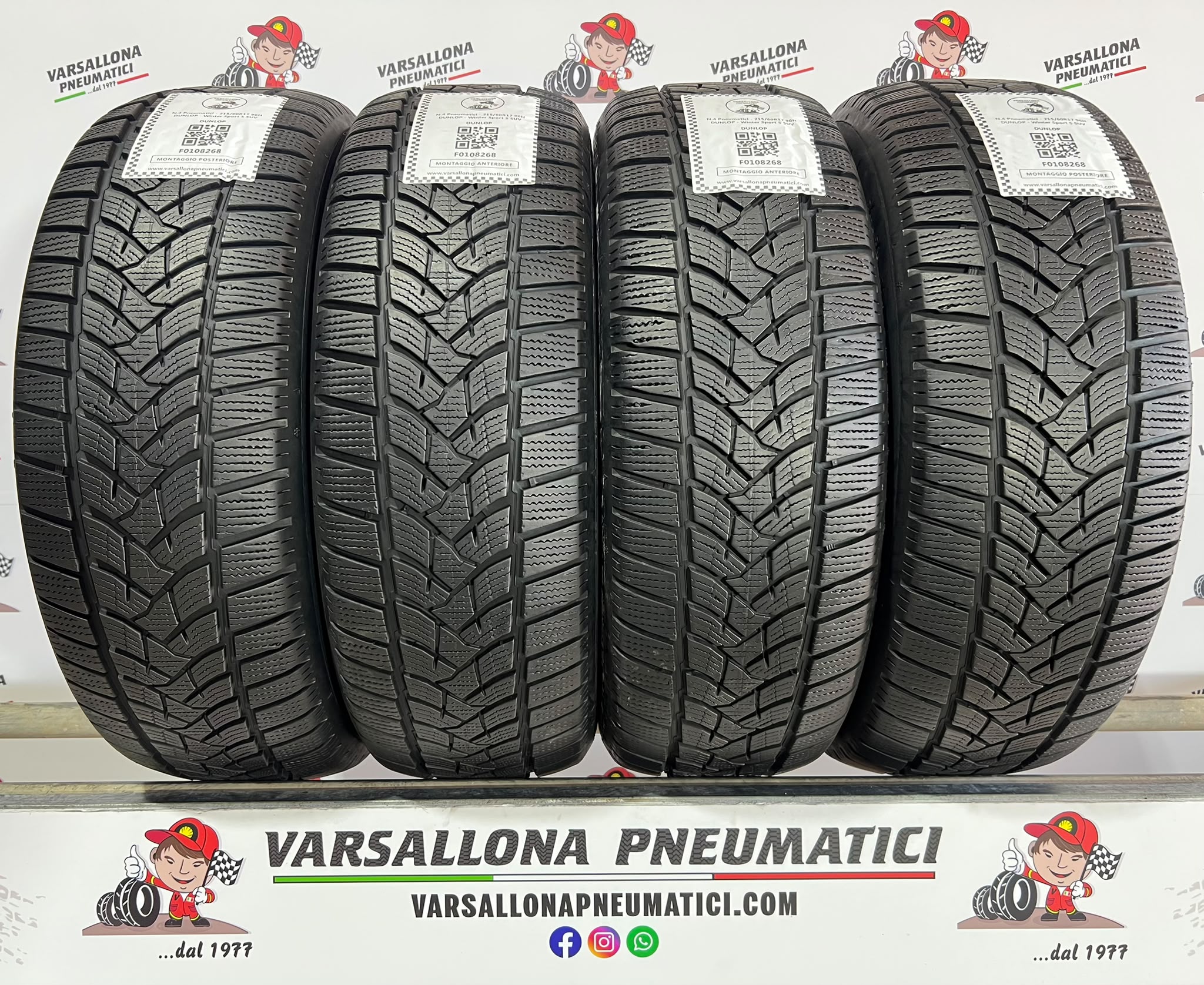 N.4 Pneumatici - 215/60R17 96H DUNLOP - Winter Sport 5 SUV