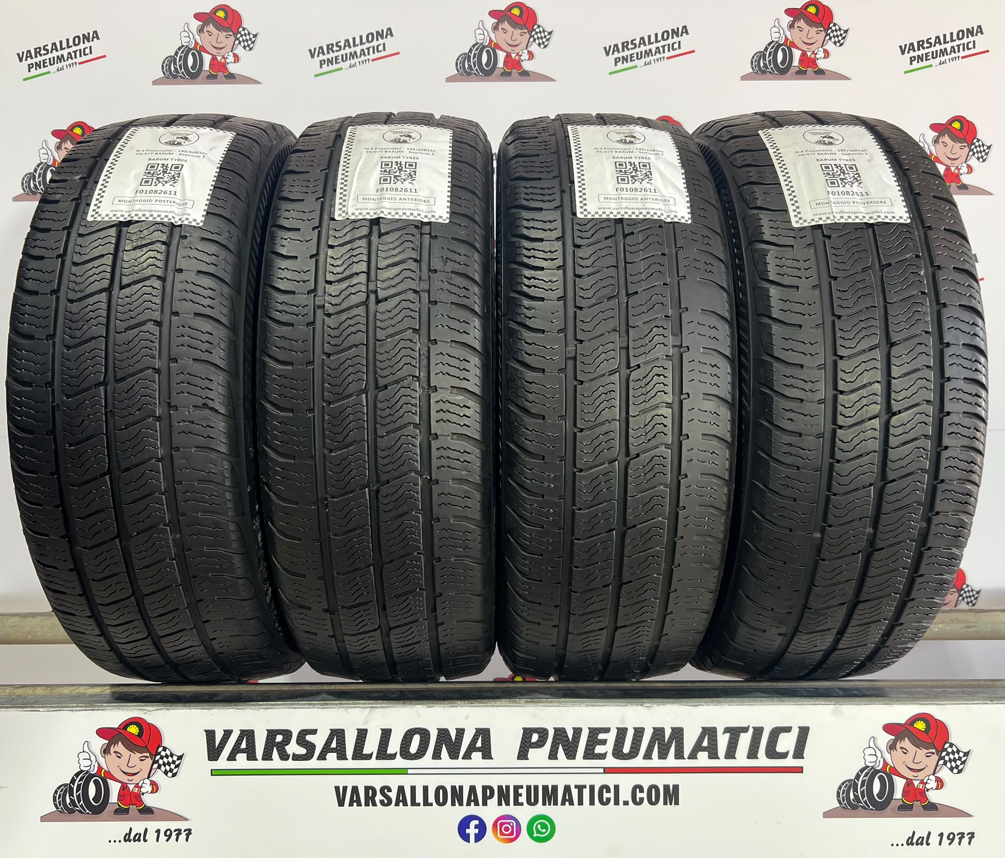 N.4 Pneumatici - 195/60R16C 99/97T BARUM - Snovanis 3
