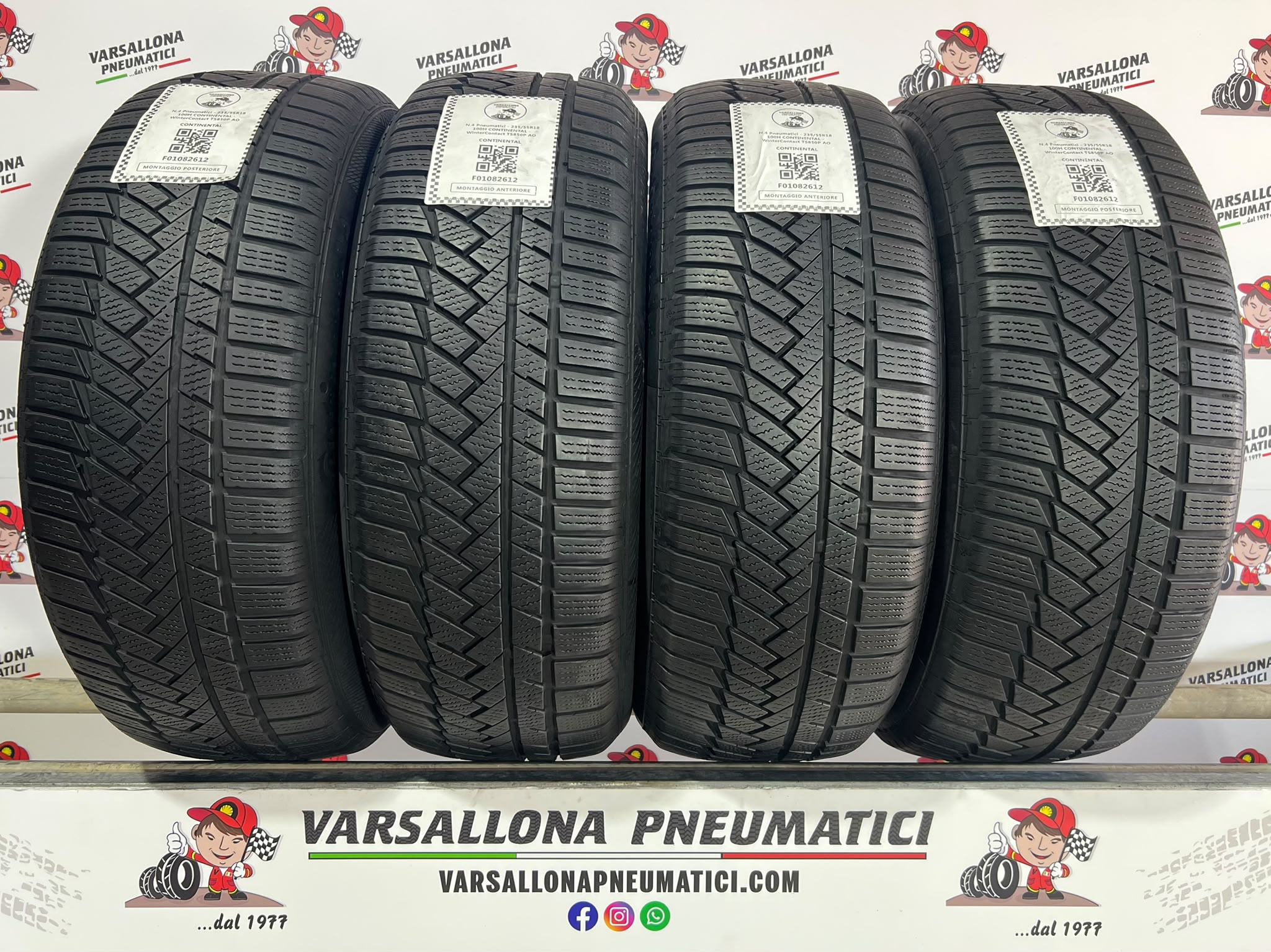 N.4 Pneumatici - 235/55R18 100H CONTINENTAL - WinterContact TS850P AO