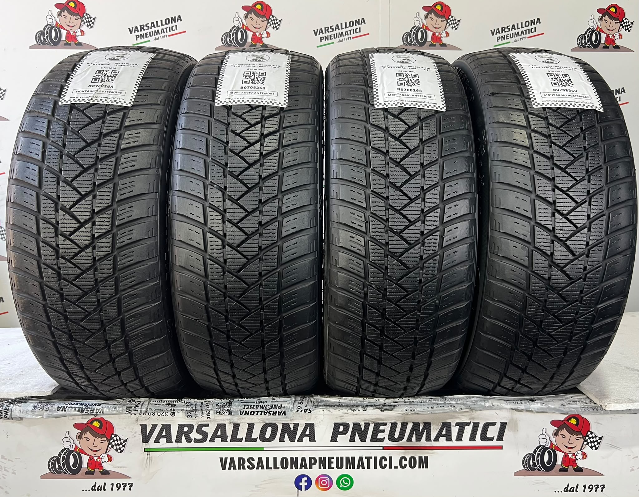 N.4 Pneumatici - 195/55R16 91H XL GT RADIAL - Winter Pro 2