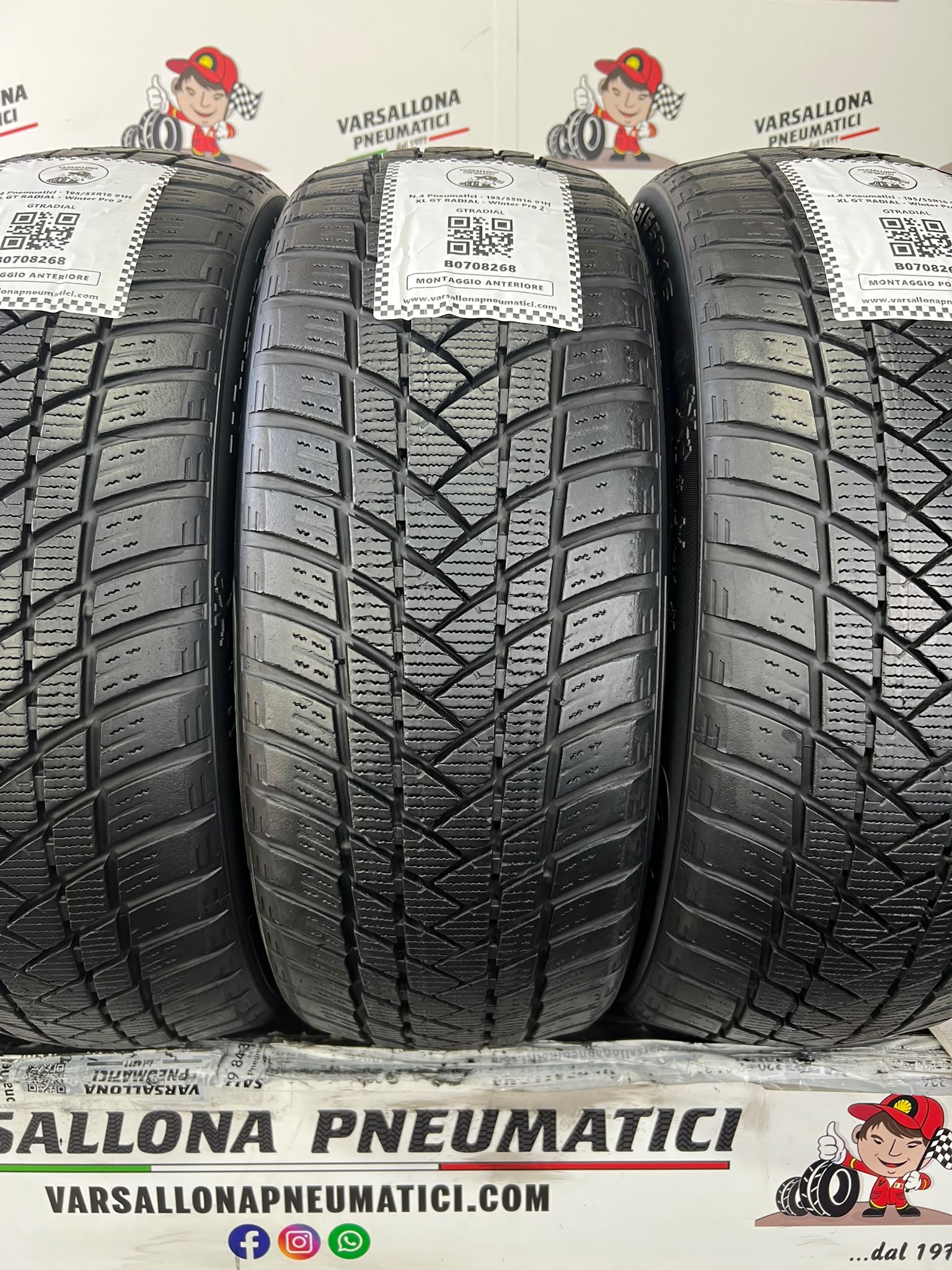 N.4 Pneumatici - 195/55R16 91H XL GT RADIAL - Winter Pro 2 - immagine 2