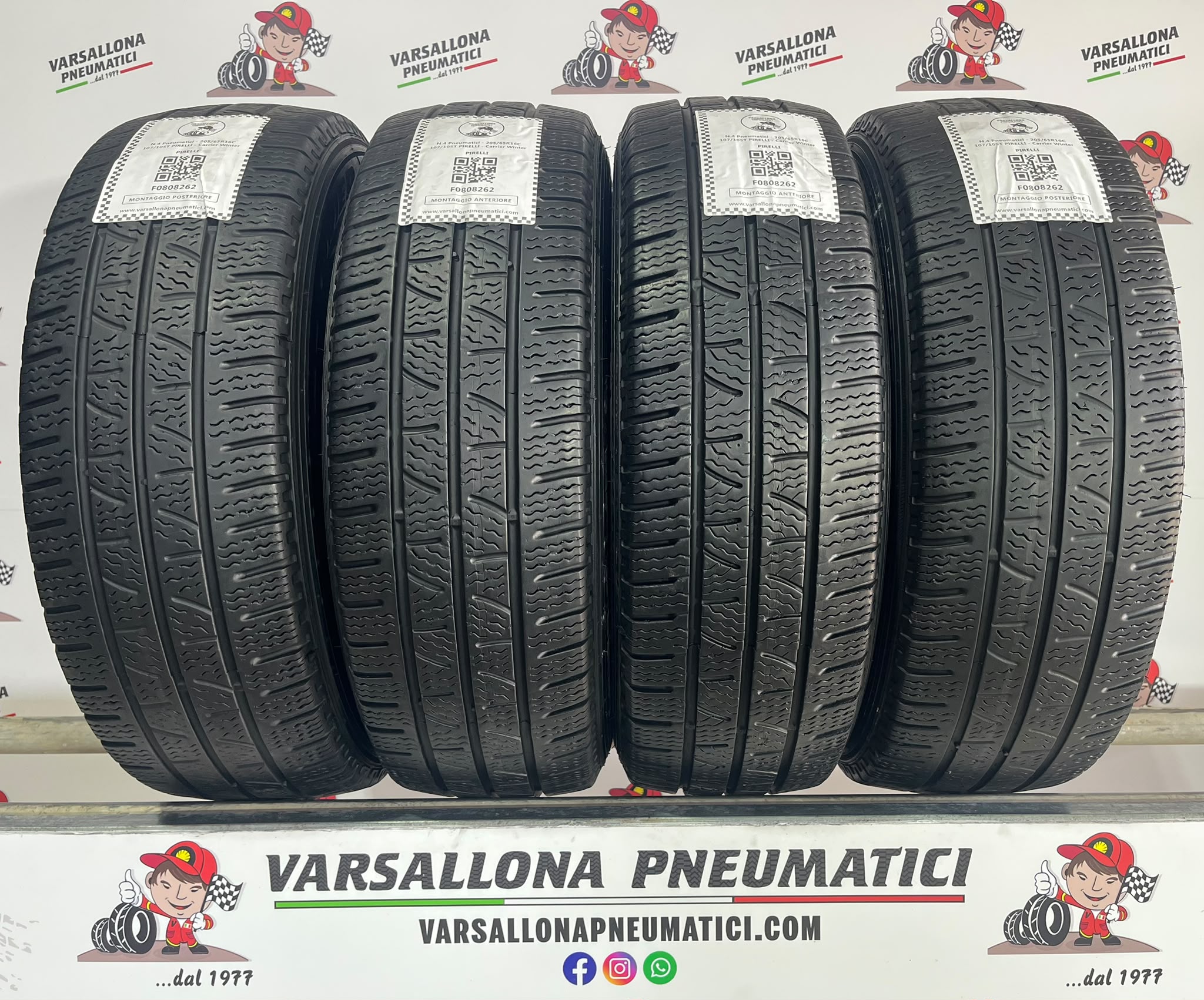 N.4 Pneumatici - 205/65R16C 107/105T PIRELLI - Carrier Winter