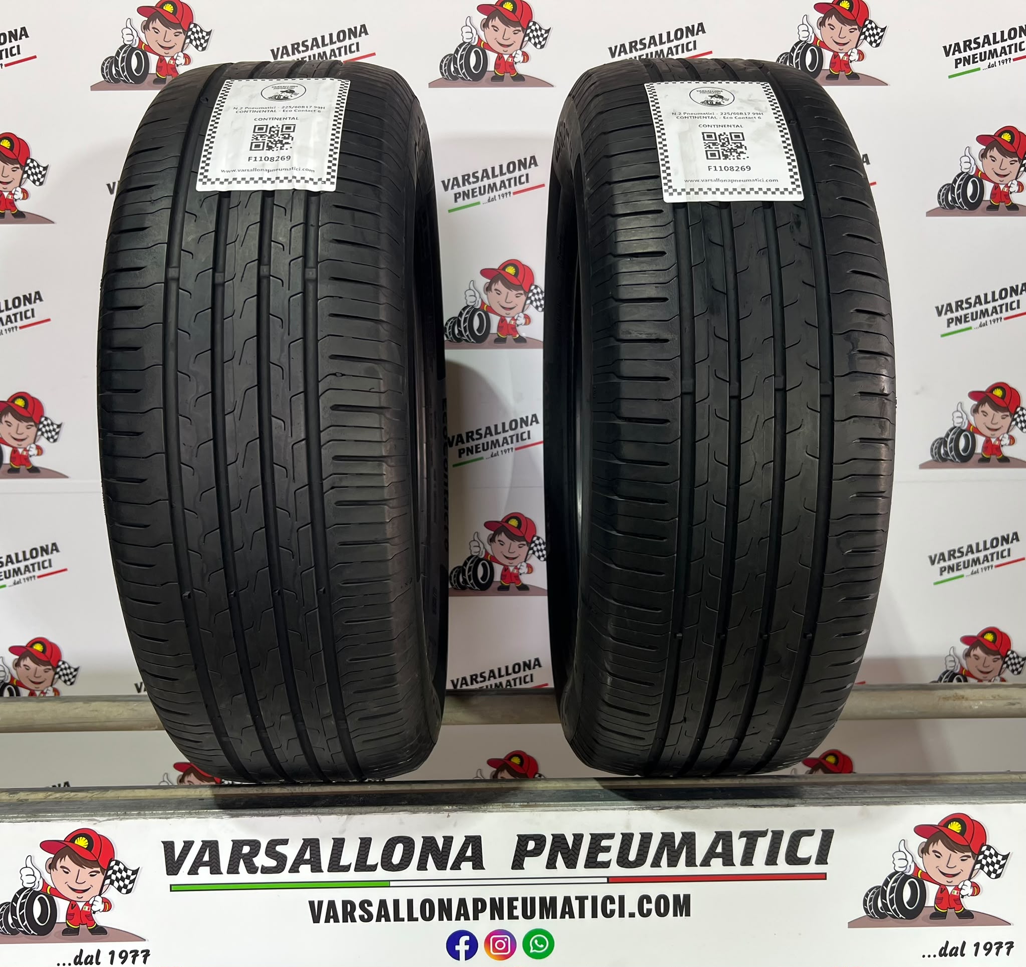 N.2 Pneumatici - 225/60R17 99H CONTINENTAL - Eco Contact 6