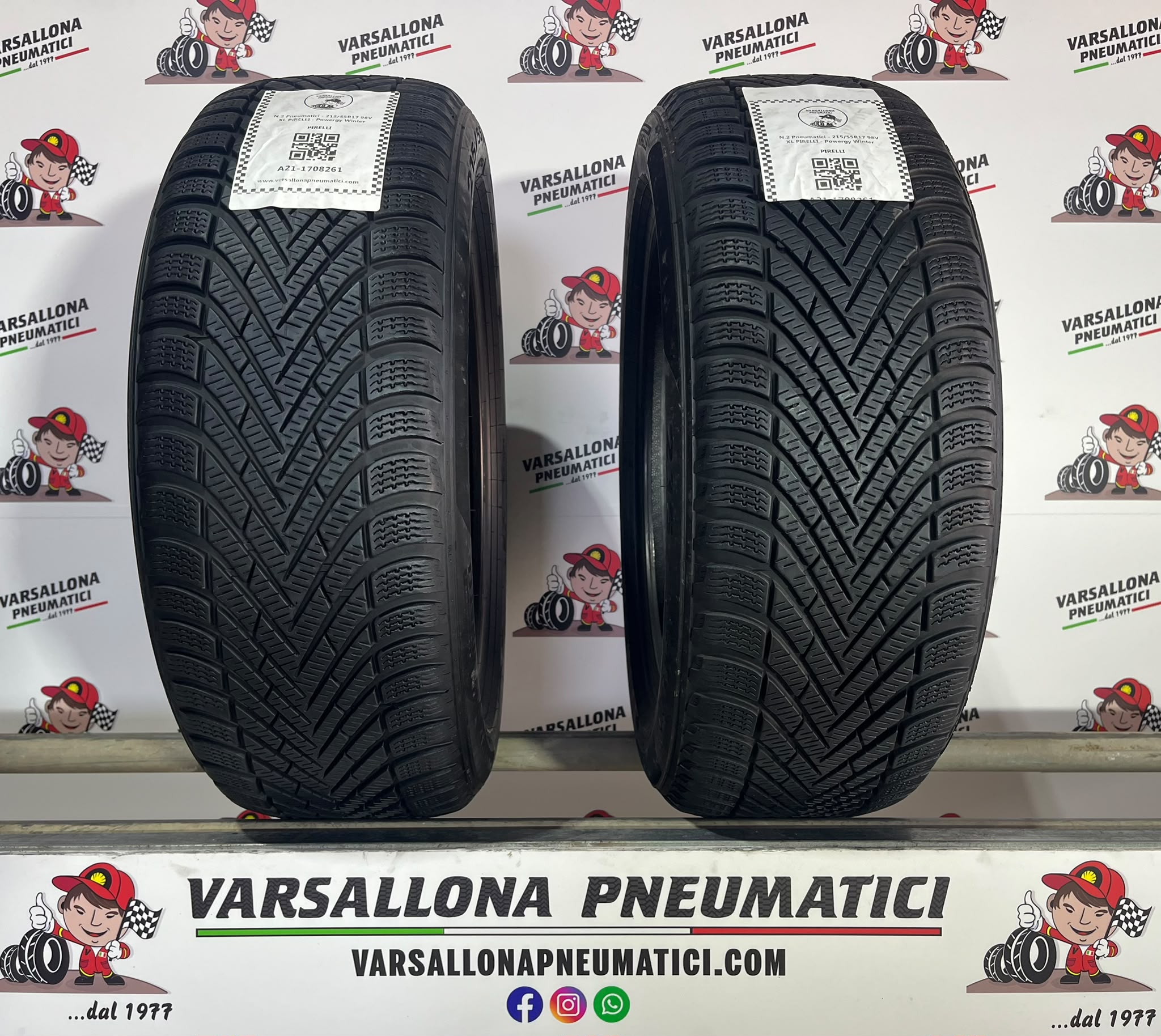 N.2 Pneumatici - 215/55R17 98V XL PIRELLI - Powergy Winter