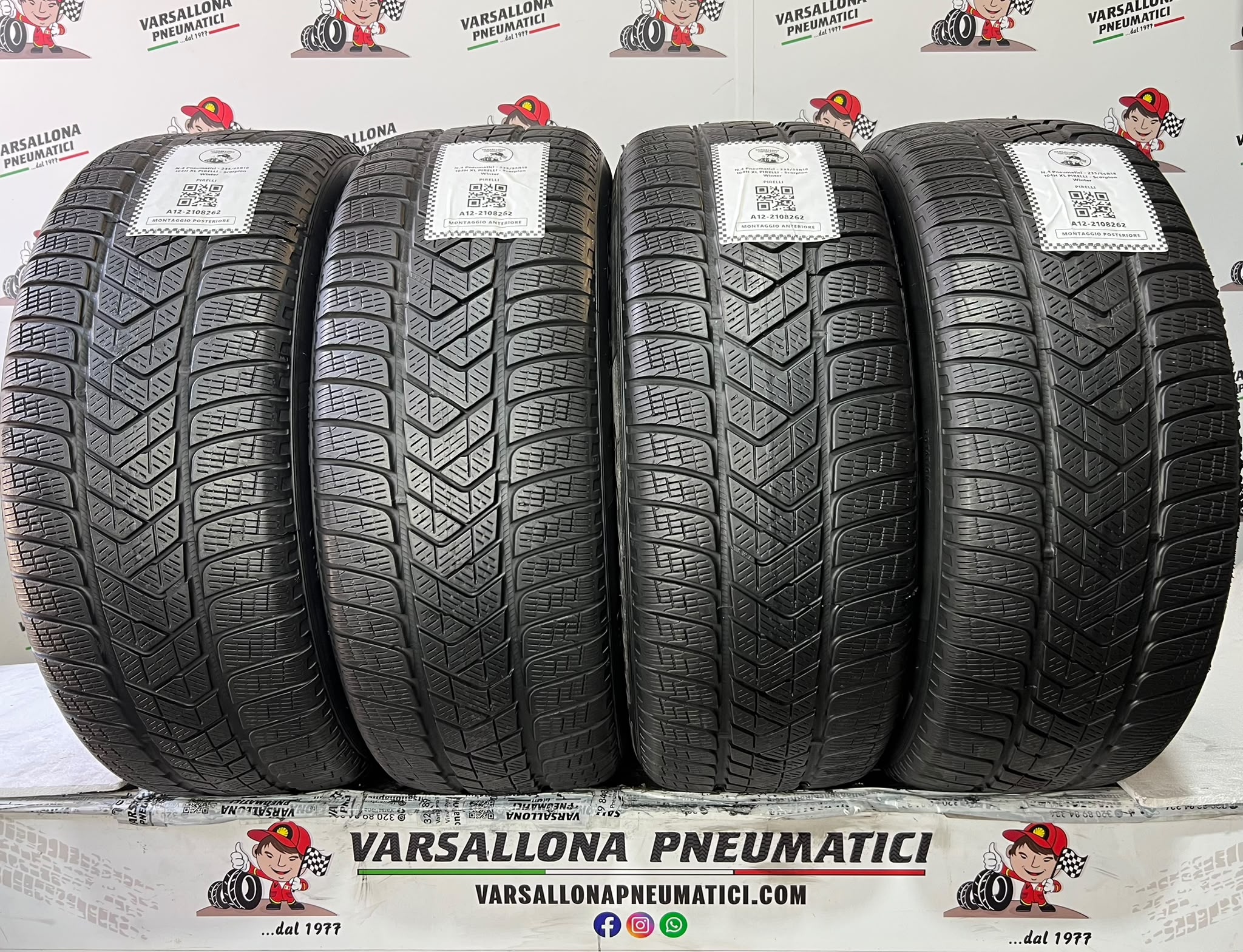 N.4 Pneumatici - 235/55R18 104H XL PIRELLI - Scorpion Winter