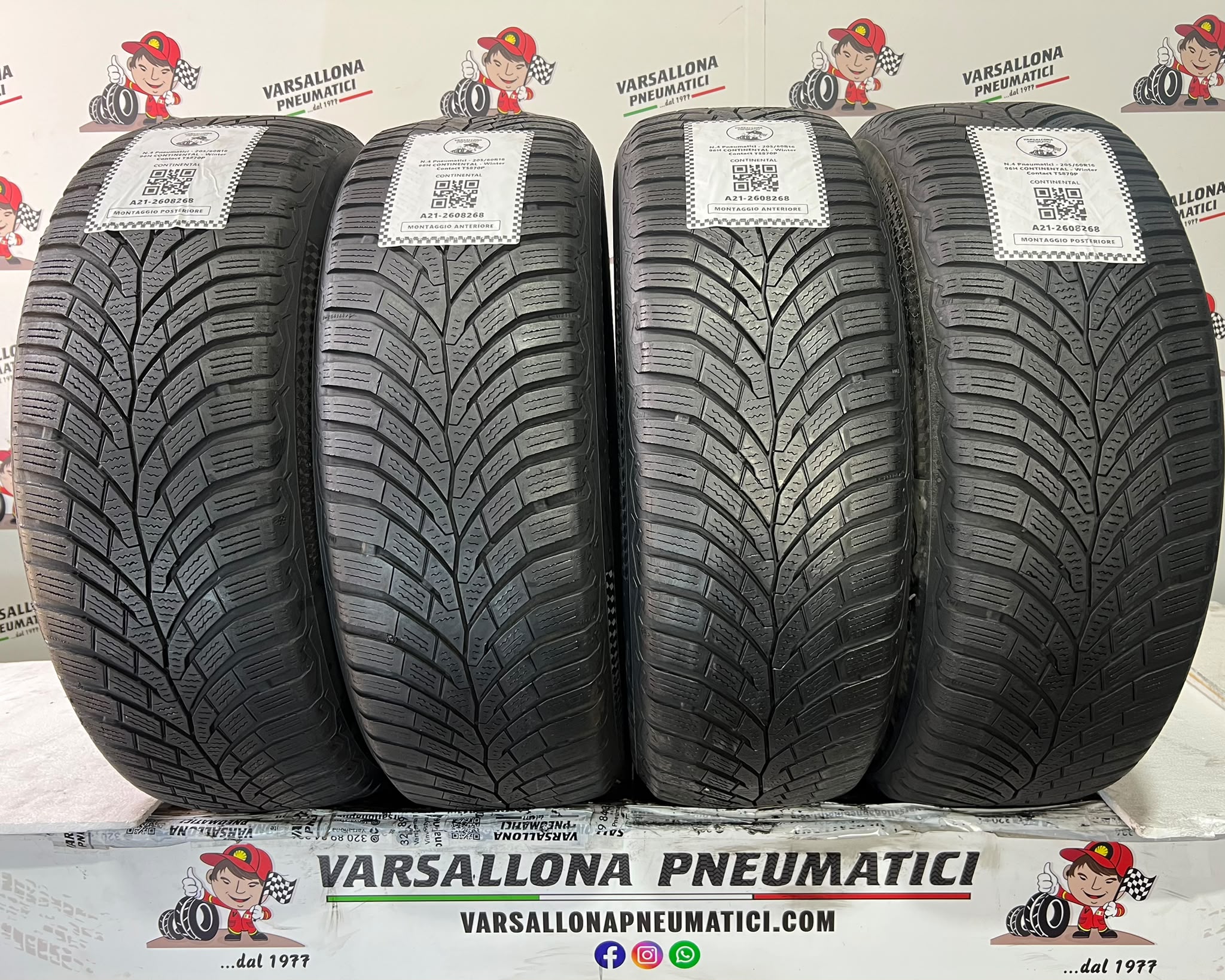 N.4 Pneumatici - 205/60R16 96H CONTINENTAL - Winter Contact TS870P