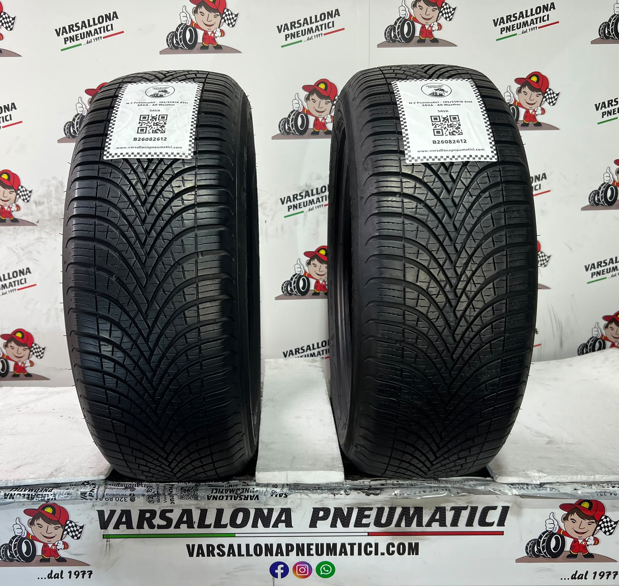 N.2 Pneumatici - 195/55R16 87H SAVA - All Weather
