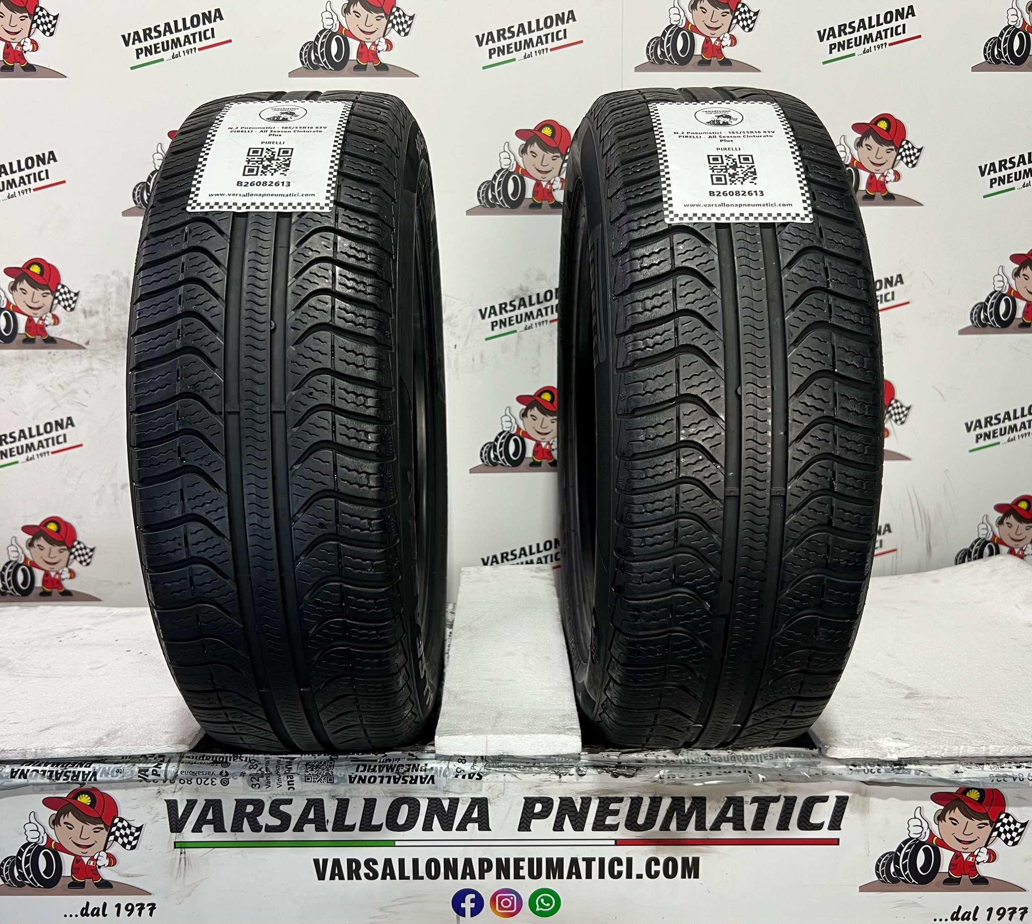 N.2 Pneumatici - 185/55R16 83V PIRELLI - All Season Cinturato Plus