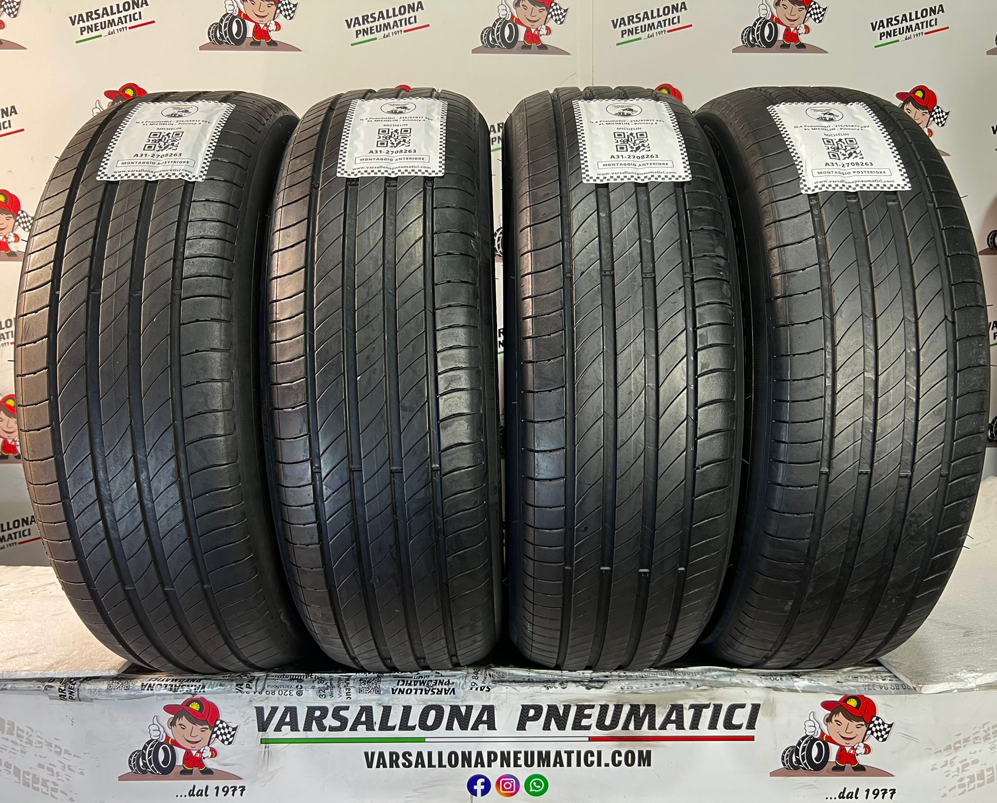 N.4 Pneumatici - 215/65R17 99V XL MICHELIN - Primacy 4