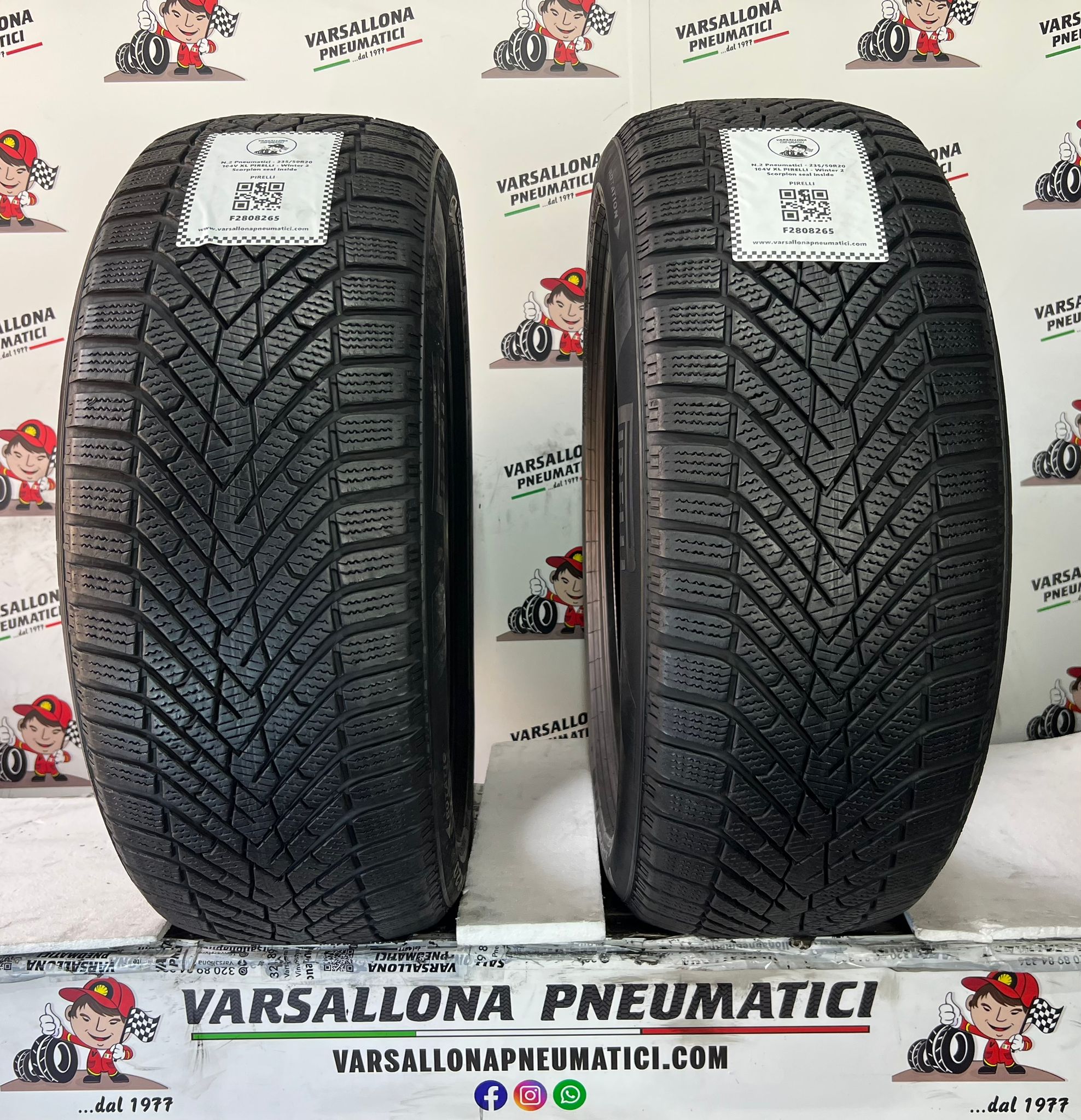 N.2 Pneumatici - 235/50R20 104V XL PIRELLI - Winter 2 Scorpion Seal inside