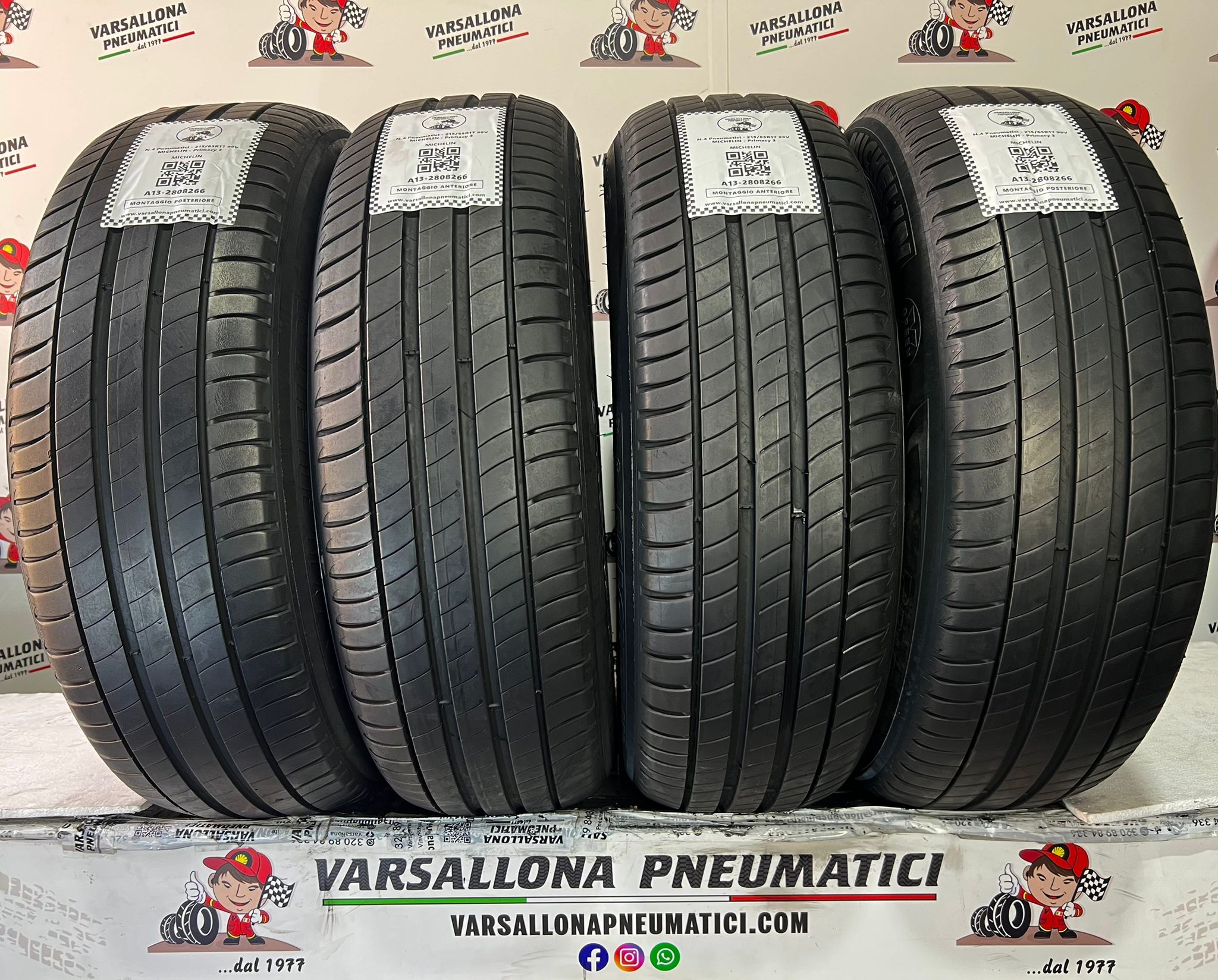 N.4 Pneumatici - 215/65R17 99V MICHELIN - Primacy 3