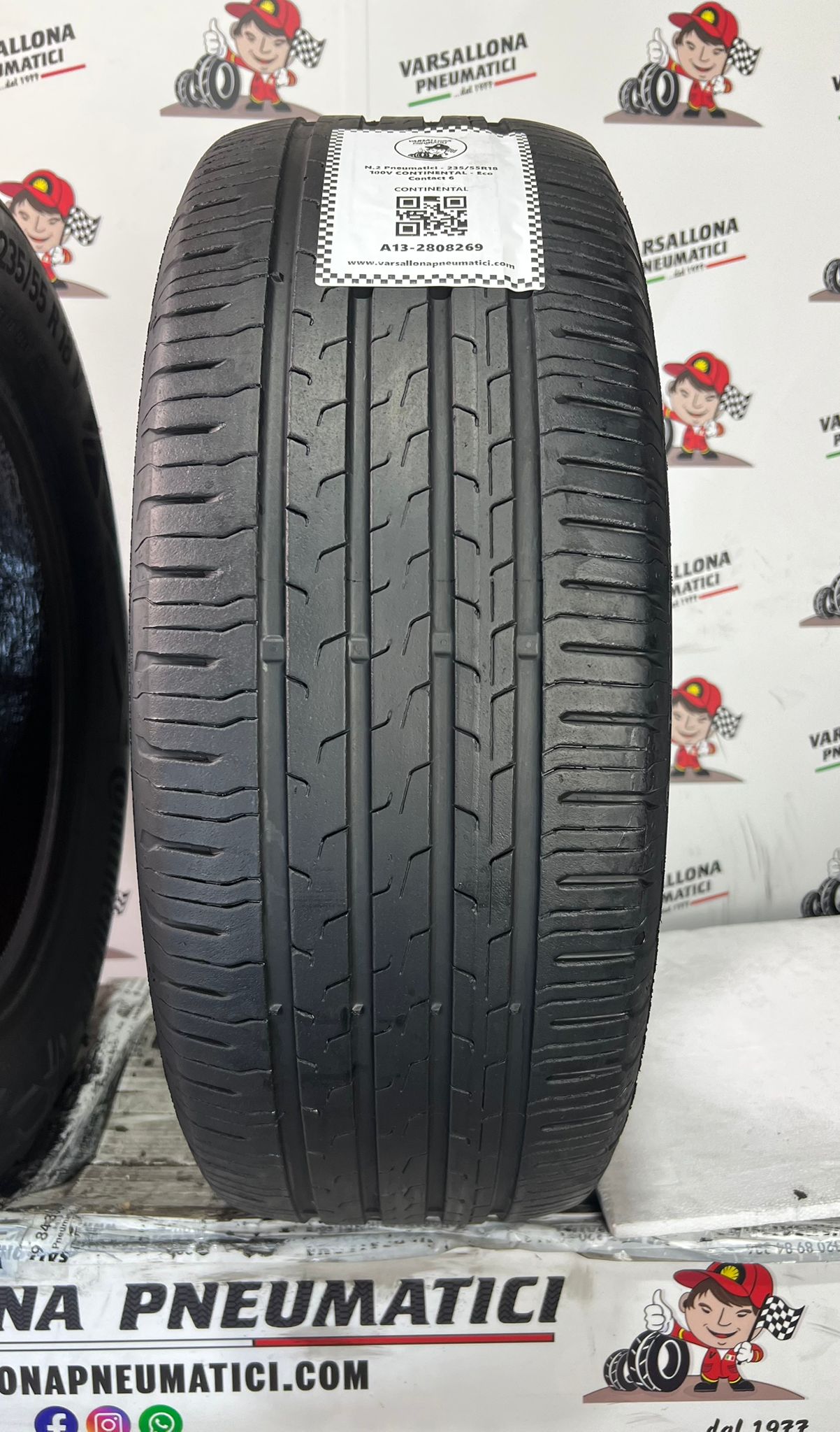 N.2 Pneumatici - 235/55R18 100V CONTINENTAL - Eco Contact 6 Conti Seal - immagine 2