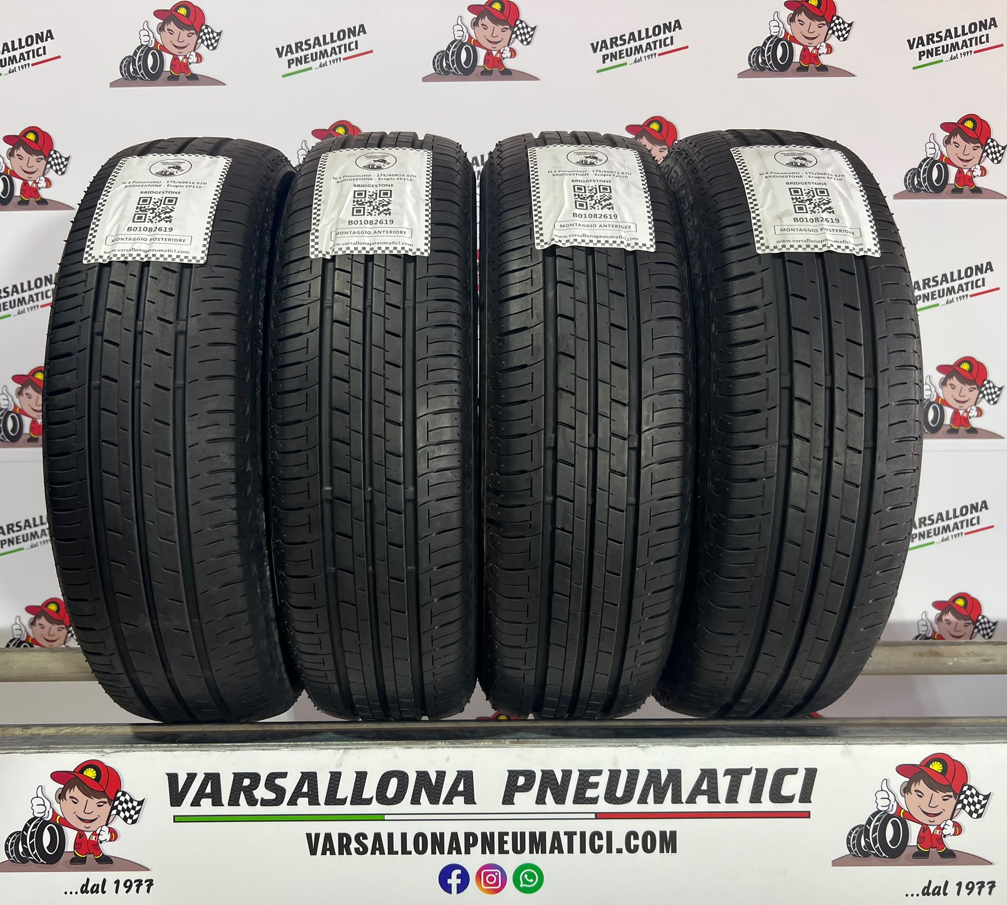 N.4 Pneumatici - 175/60R16 82H BRIDGESTONE - Ecopia EP150