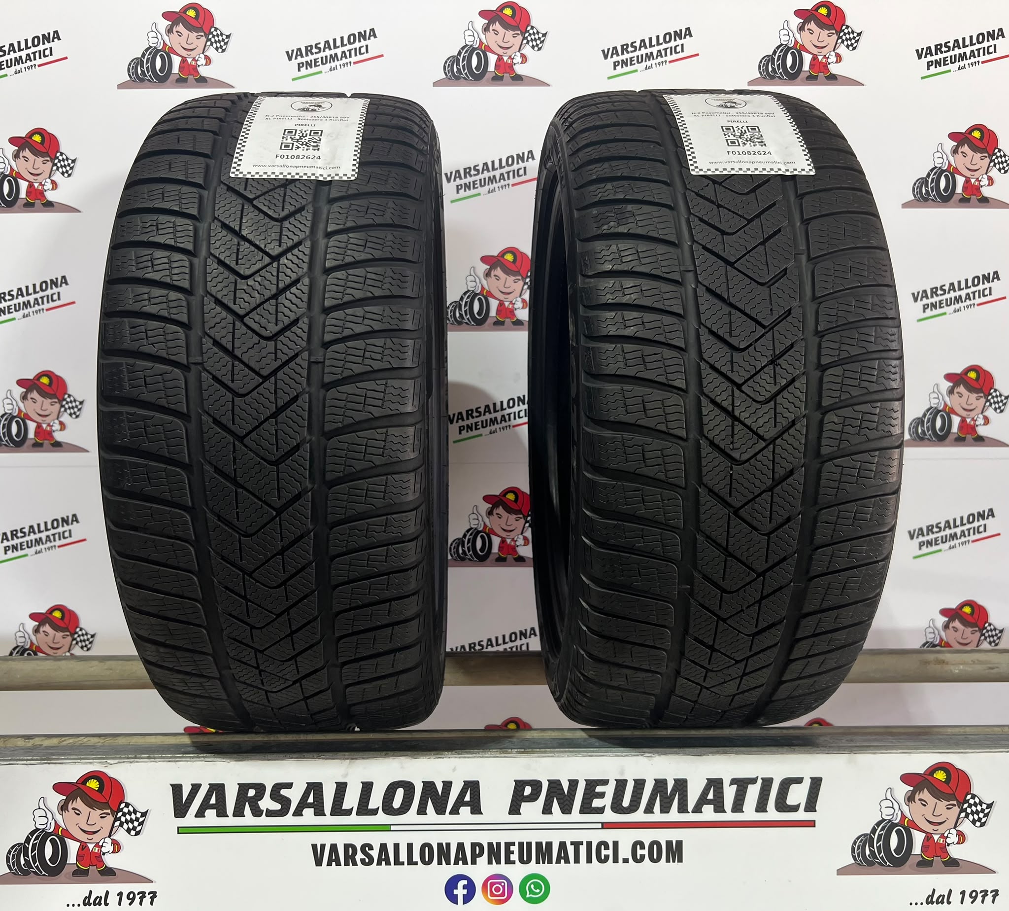 N.2 Pneumatici - 255/40R18 99V XL PIRELLI - Sottozero 3 Winter Runflat