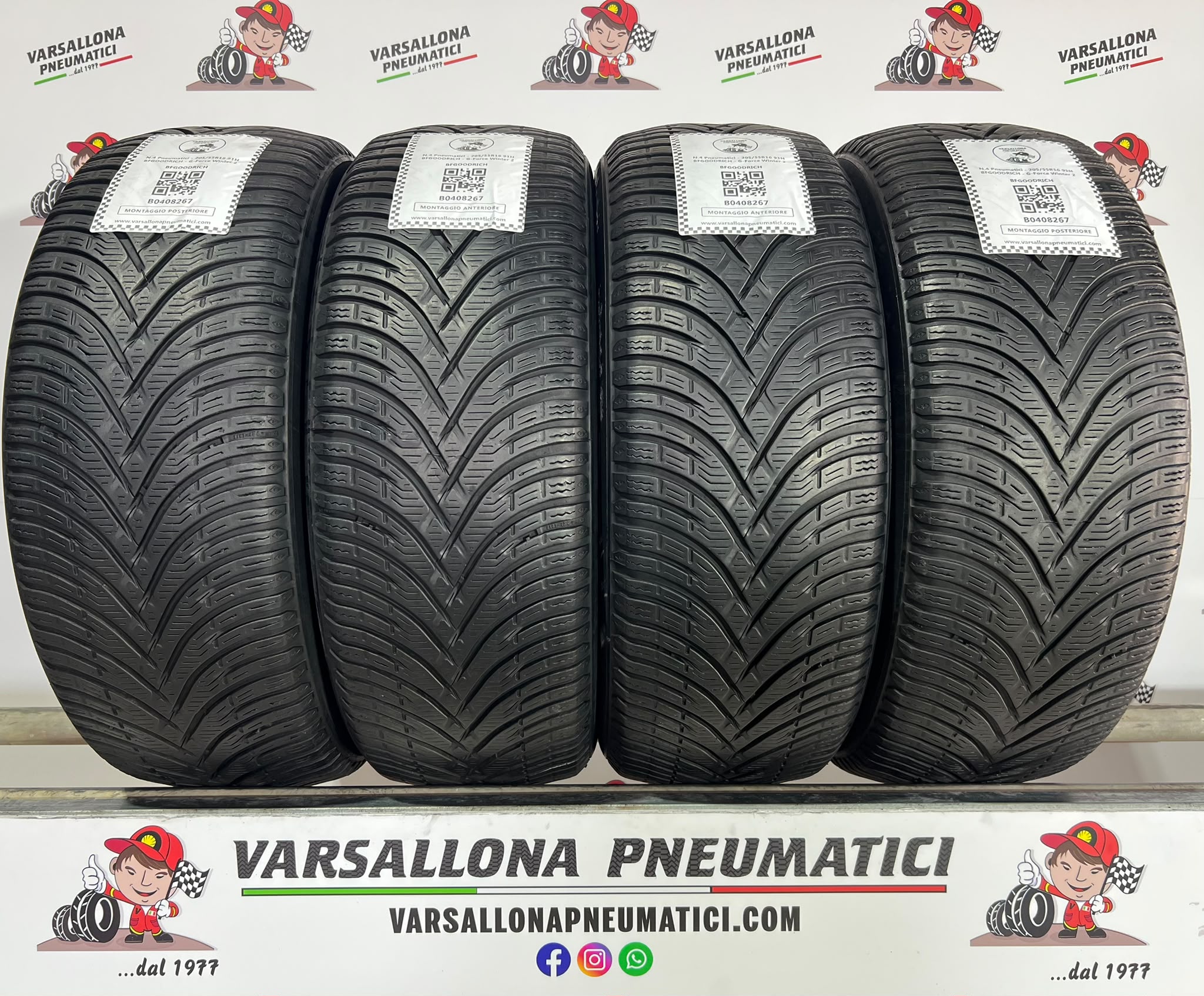 N.4 Pneumatici - 205/55R16 91H BF GOODRICH - G Force Winter 2