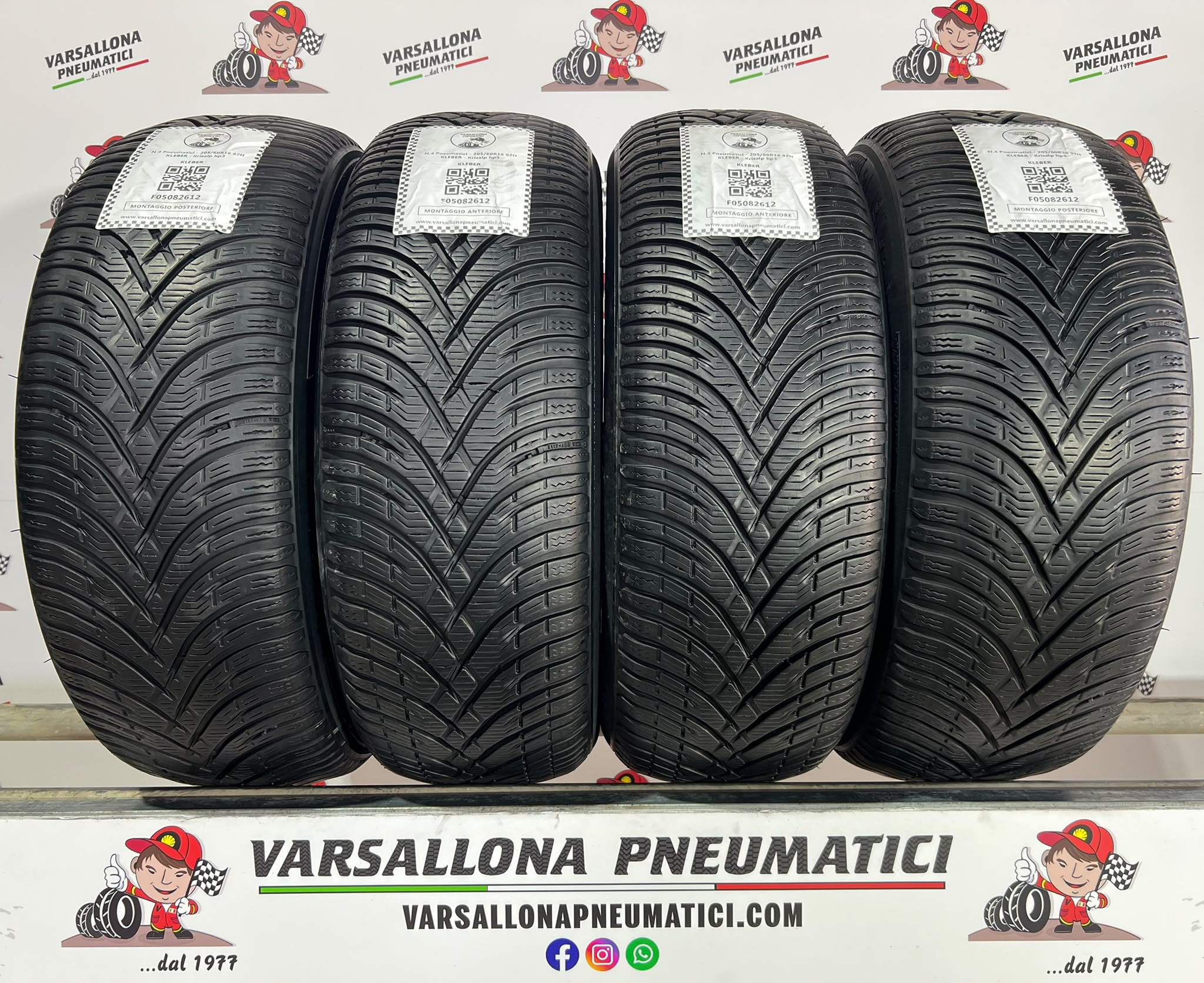 N.4 Pneumatici - 205/60R16 92H KLEBER - Krisalp HP3