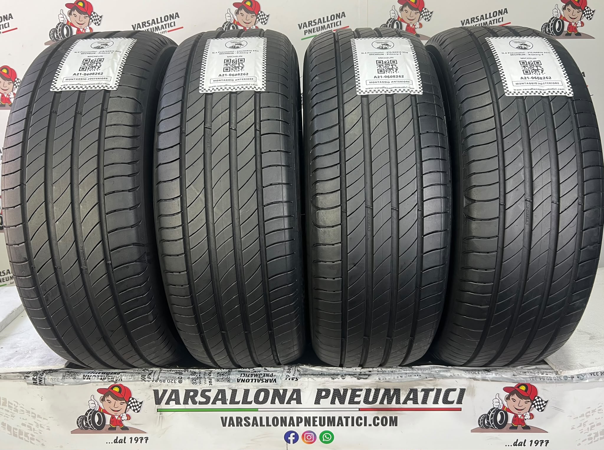 N.4 Pneumatici - 215/60R16 95H MICHELIN - Primacy 4