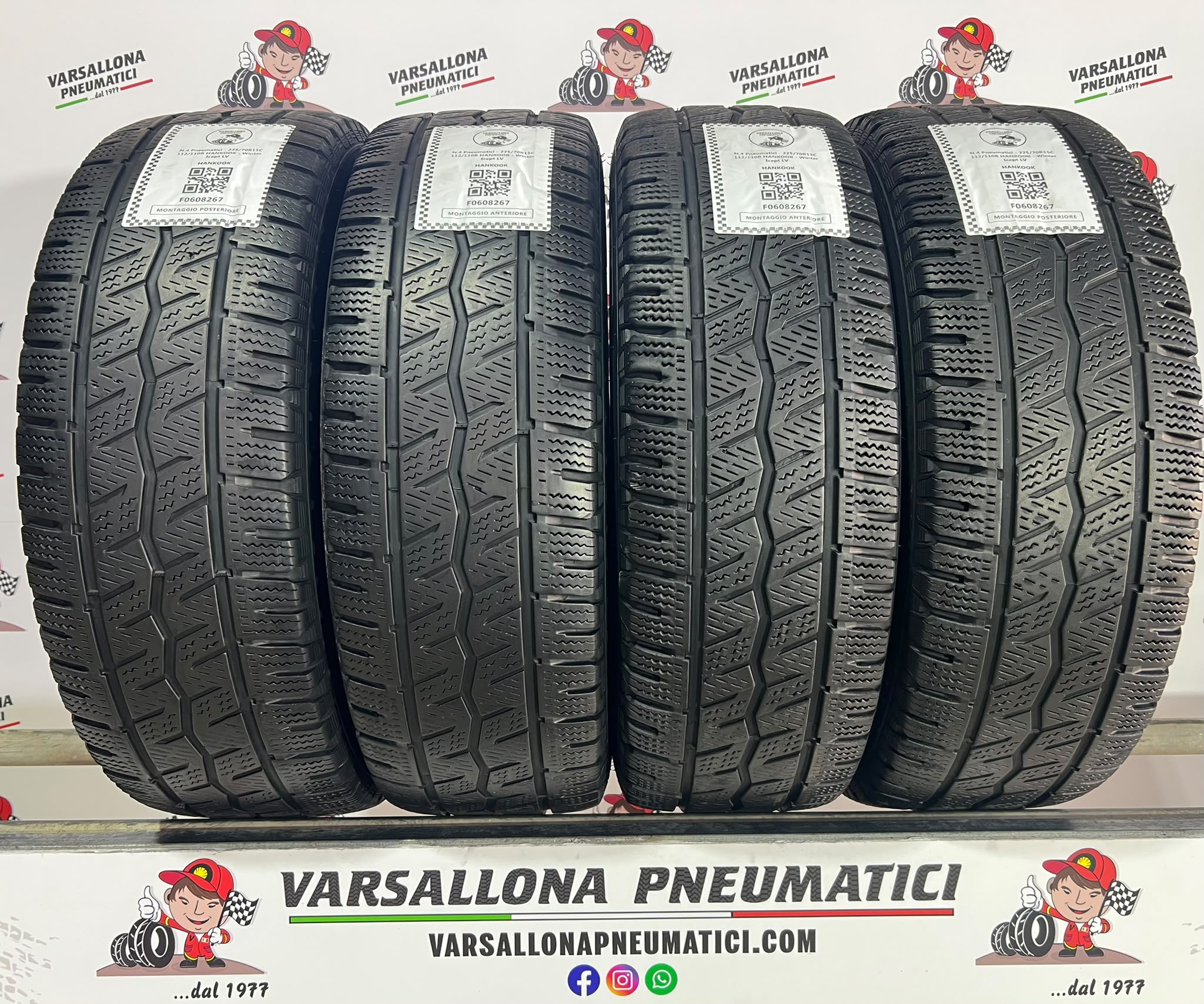 N.4 Pneumatici - 225/70R15C 112/110R HANKOOK - Winter Icept LV