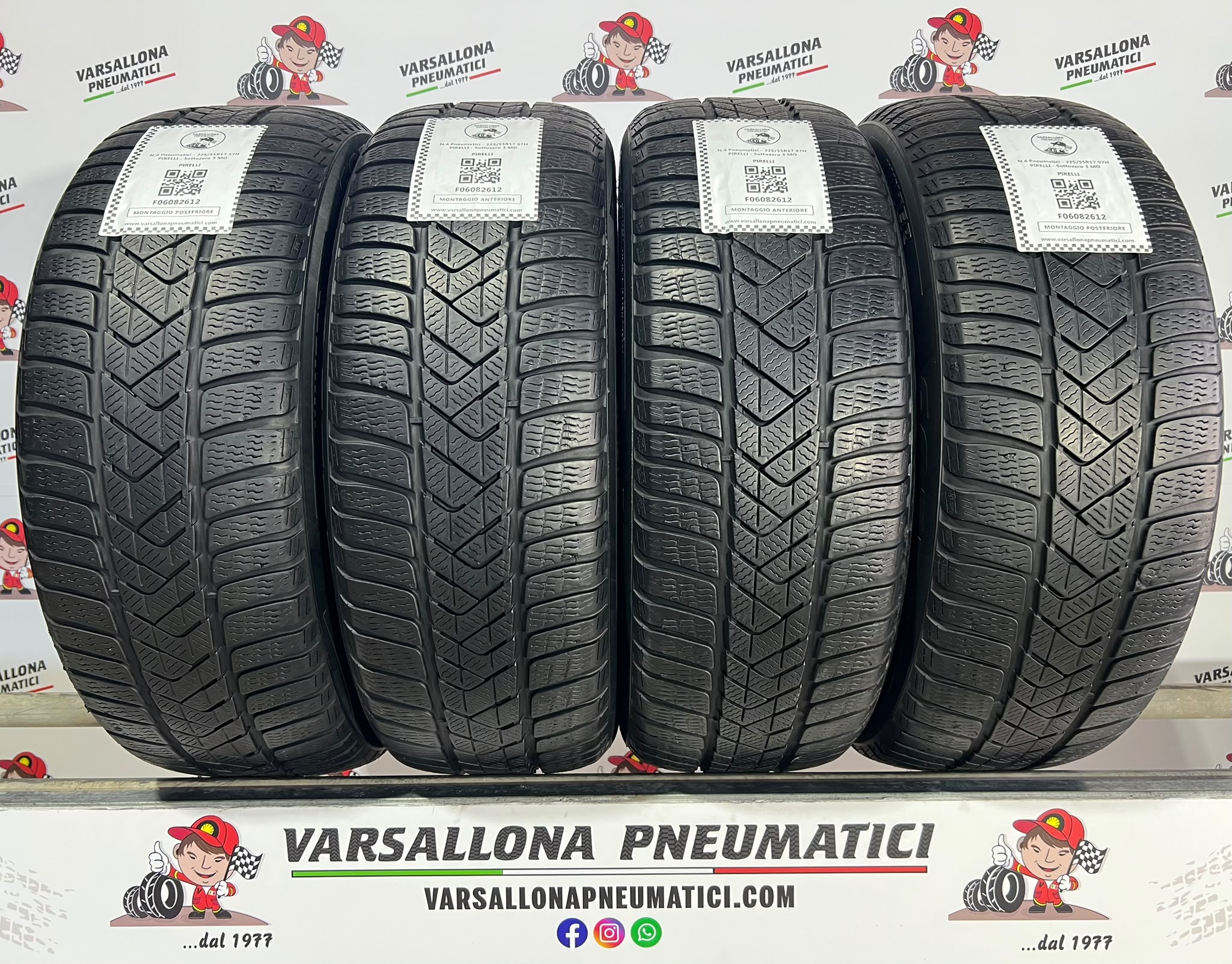 N.4 Pneumatici - 225/55R17 97H PIRELLI - Sottozero 3 Winter MO