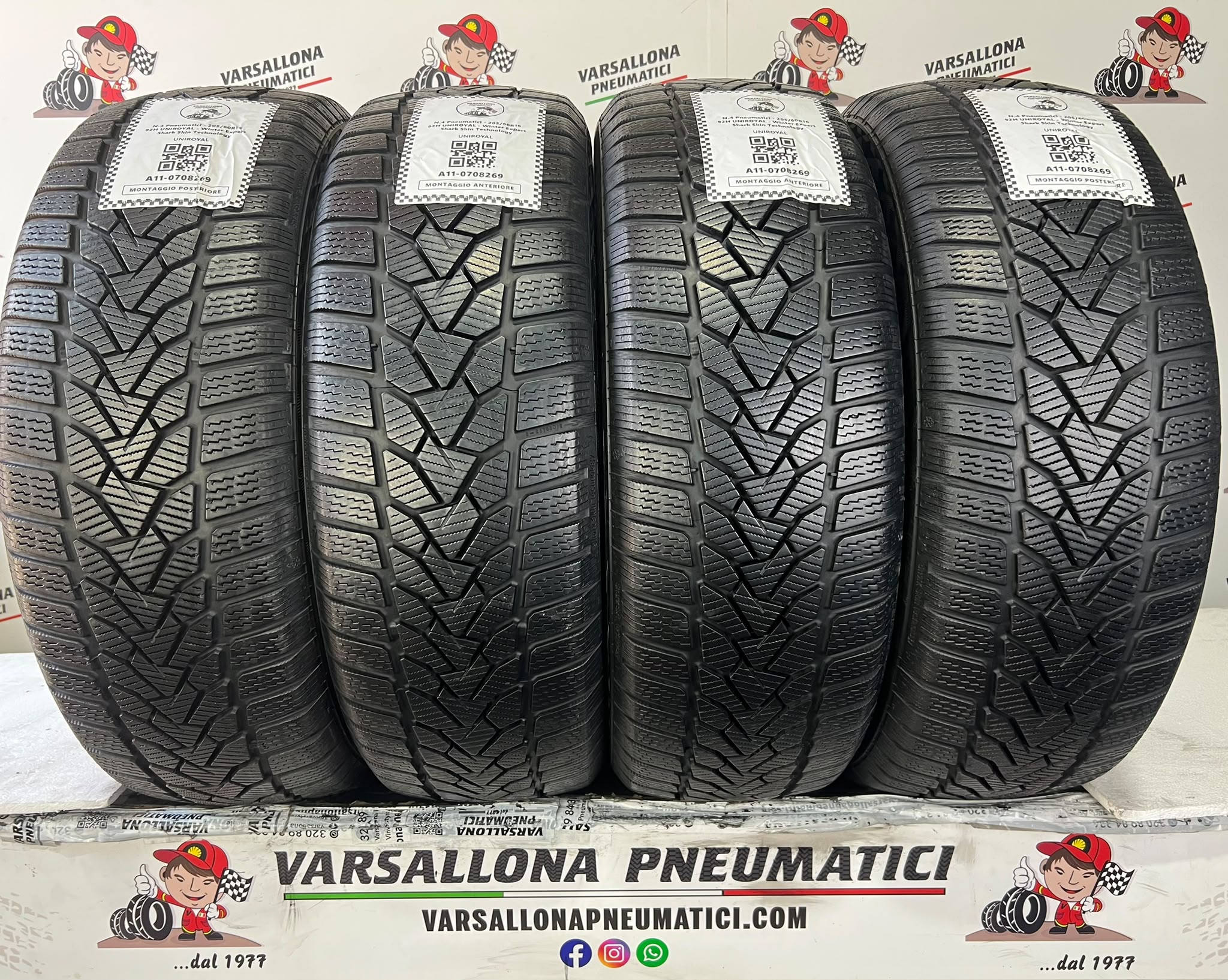 N.4 Pneumatici - 205/60R16 92H UNIROYAL - Winter Expert