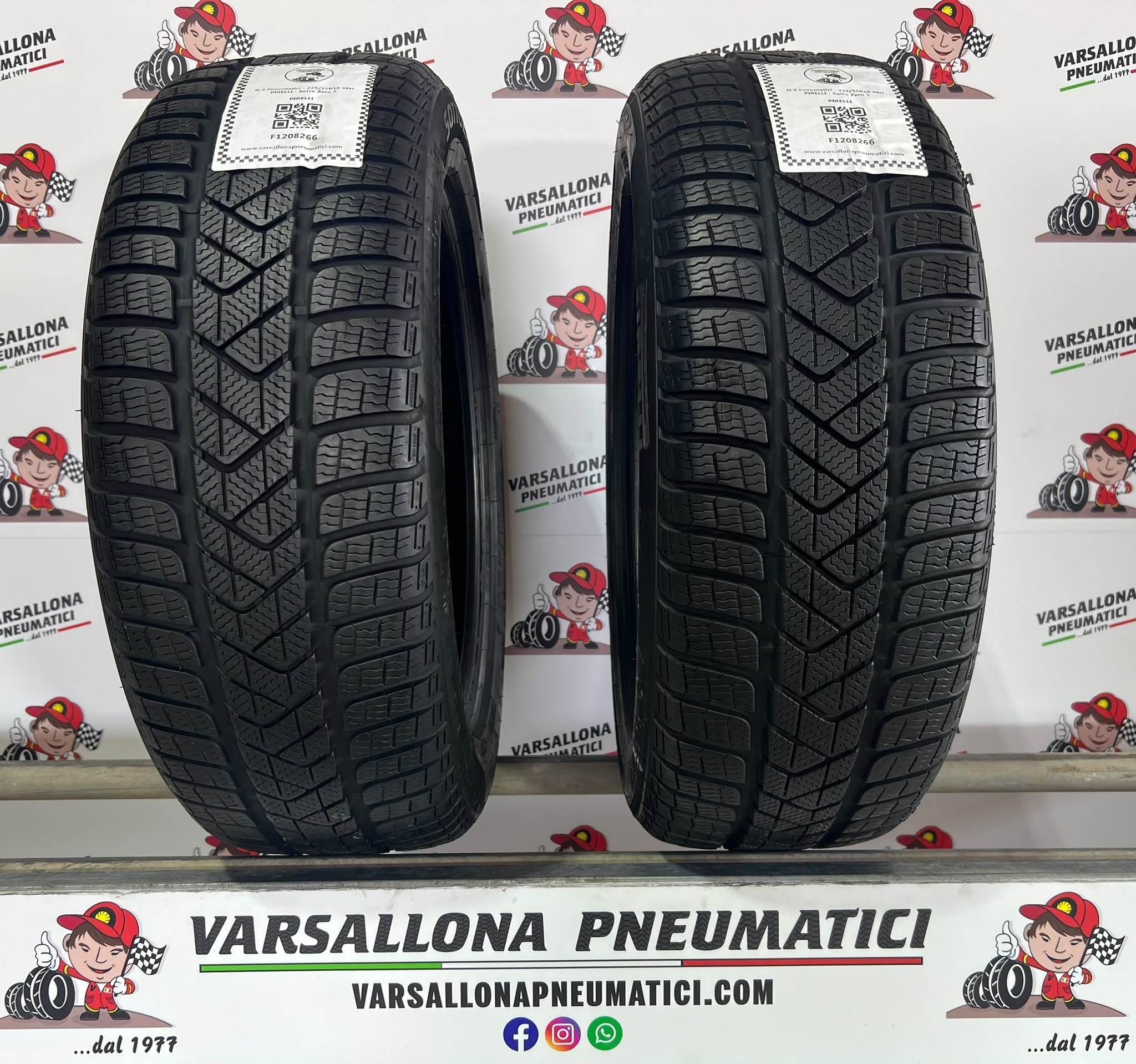 N.2 Pneumatici - 225/55R18 98H PIRELLI - Sottozero 3 Winter