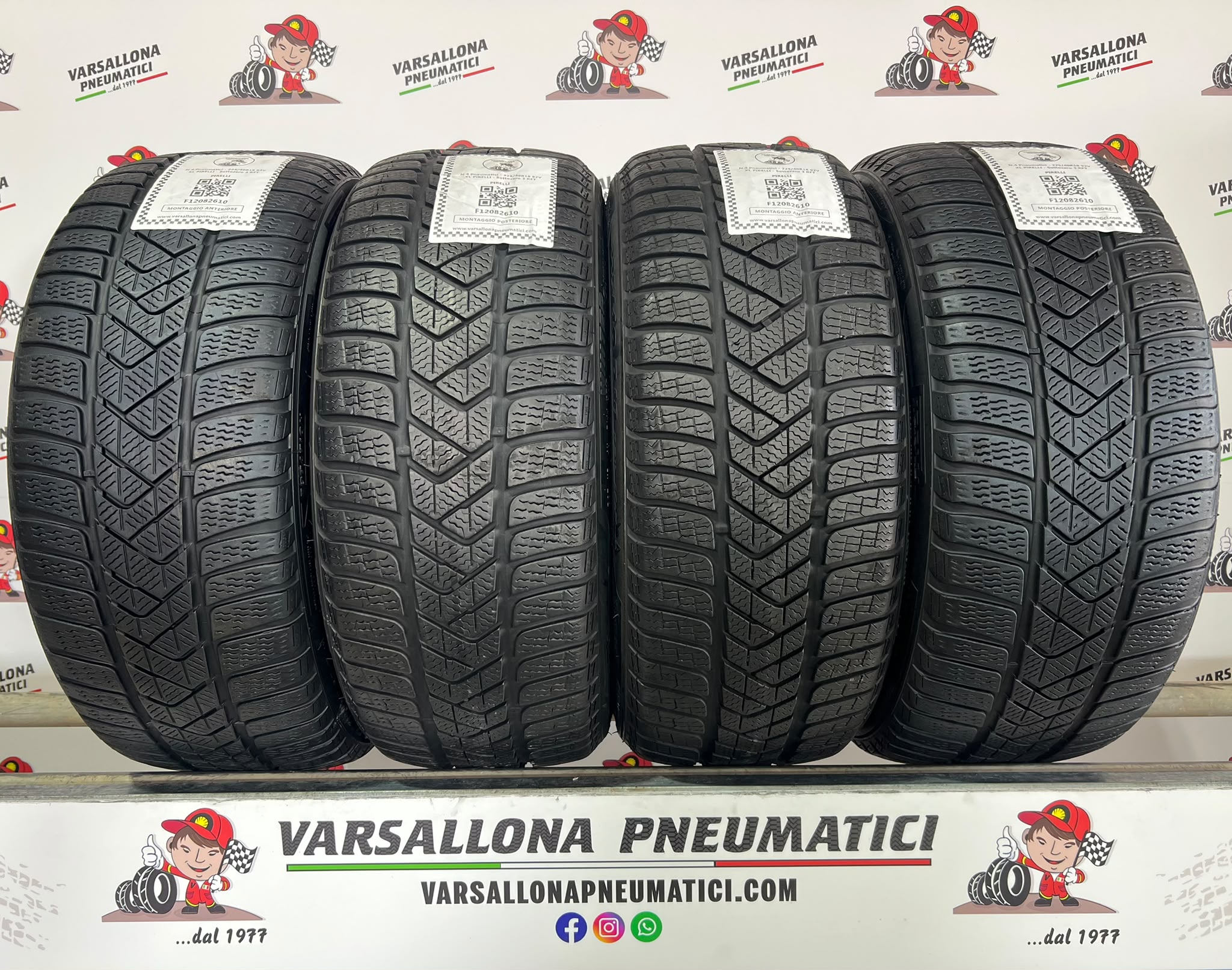 N.4 Pneumatici - 225/40R18 92V XL PIRELLI - Sottozero 3 Winter RFT