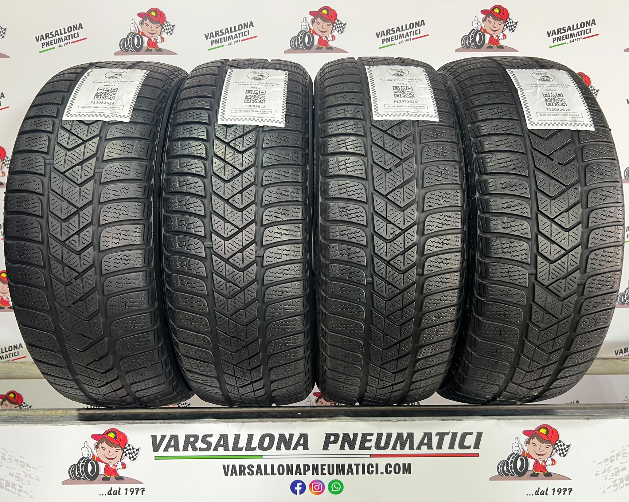 N.4 Pneumatici - 225/50R18 99H XL PIRELLI - Sottozero 3 AO