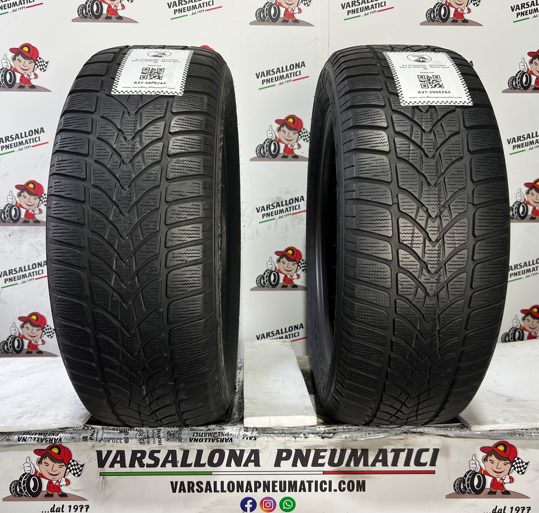 N.2 Pneumatici - 225/55R18 102H XL DUNLOP - Winter Sport 4D