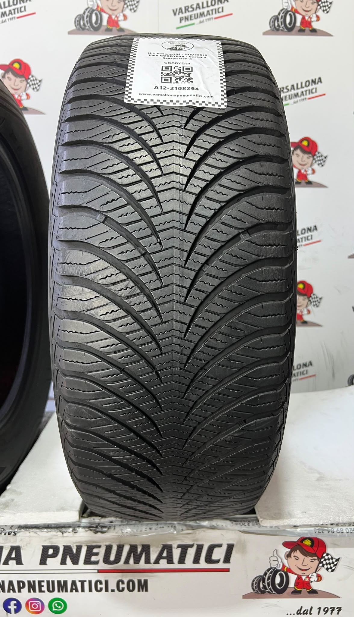 N.2 Pneumatici - 235/55R18 100V GOODYEAR - Vector 4 Season Gen2 - immagine 2