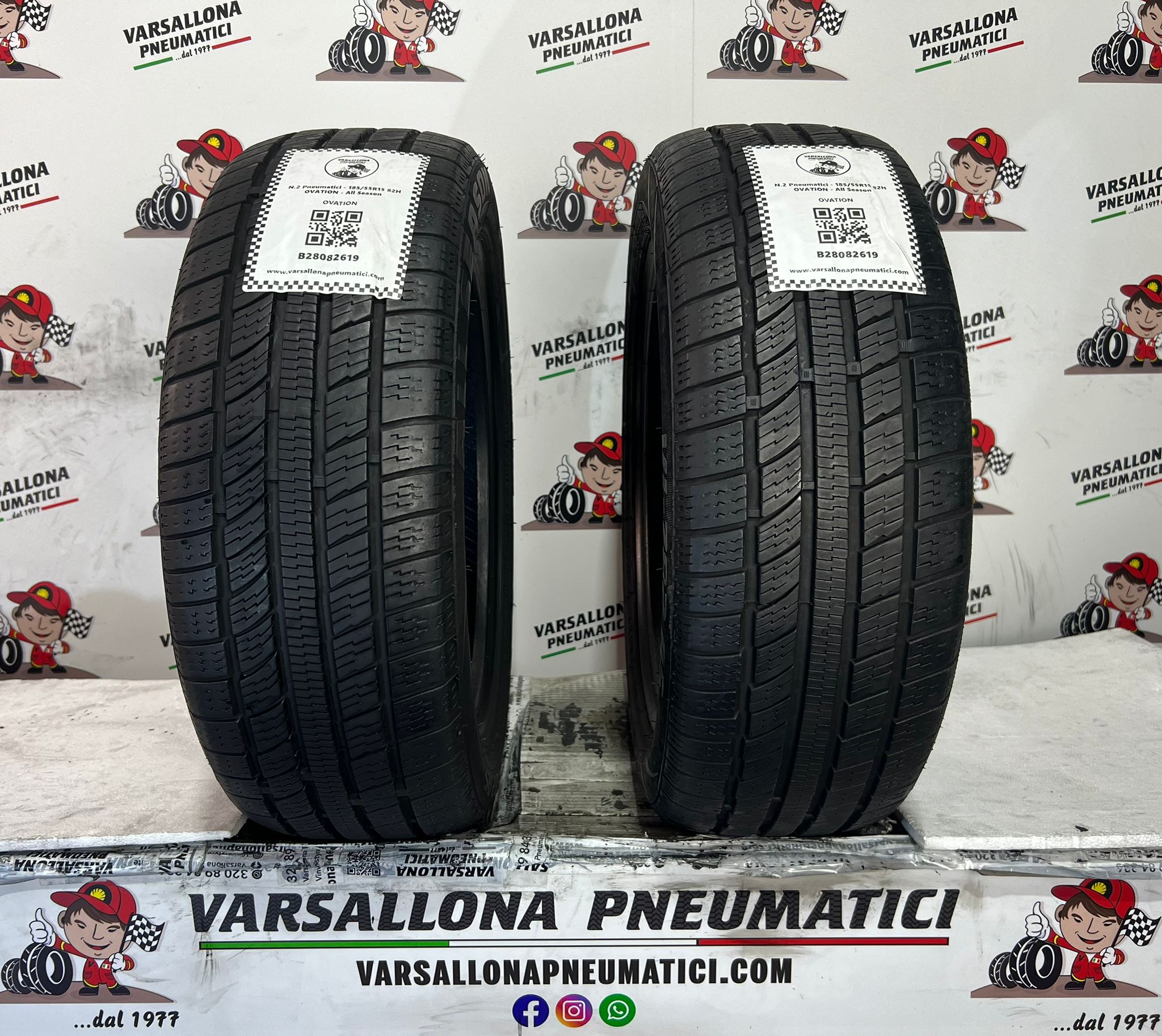 N.2 Pneumatici - 185/55R15 82H OVATION - All Season