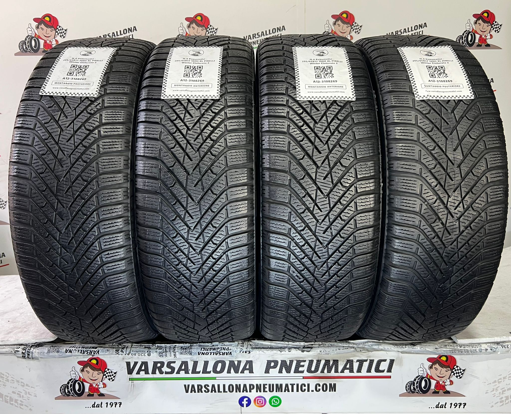 N.4 Pneumatici - 205/65R17 100H XL PIRELLI - Winter Cinturato 2