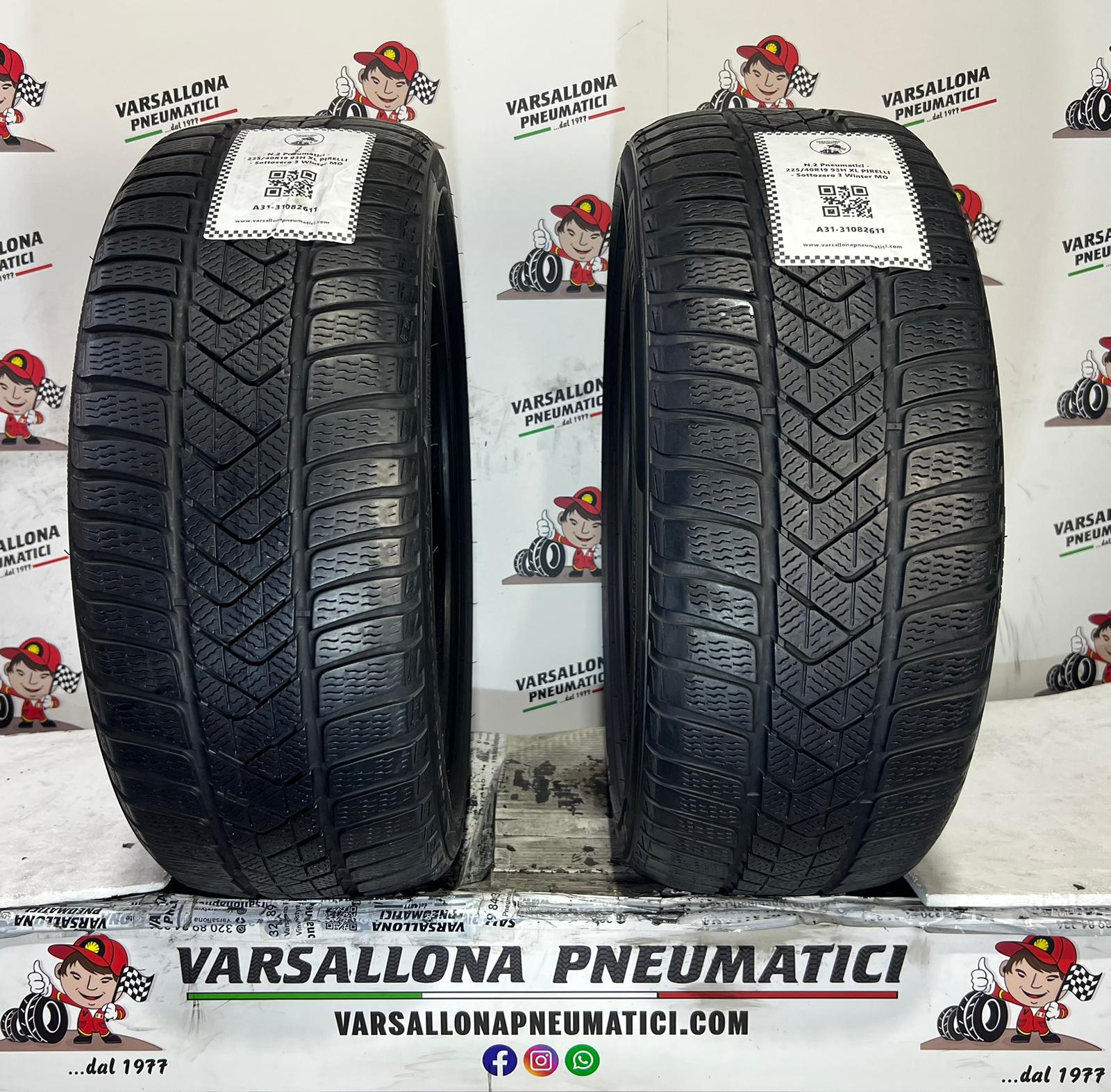 N.2 Pneumatici - 225/40R19 93H XL PIRELLI - Sottozero 3 Winter MO