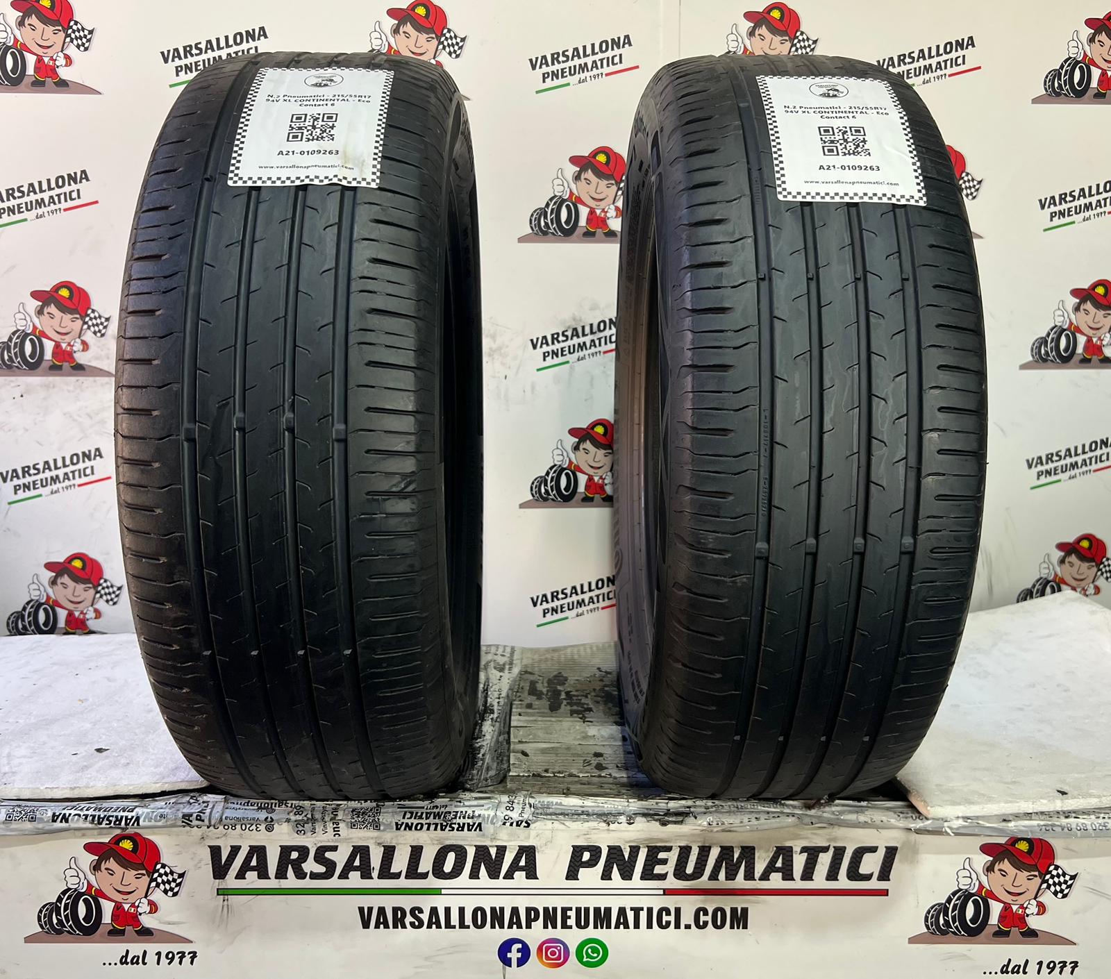 N.2 Pneumatici - 215/55R17 94V XL CONTINENTAL - Eco Contact 6