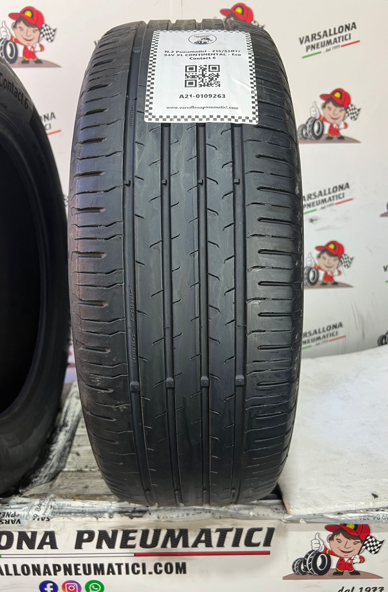 N.2 Pneumatici - 215/55R17 94V XL CONTINENTAL - Eco Contact 6 - immagine 2
